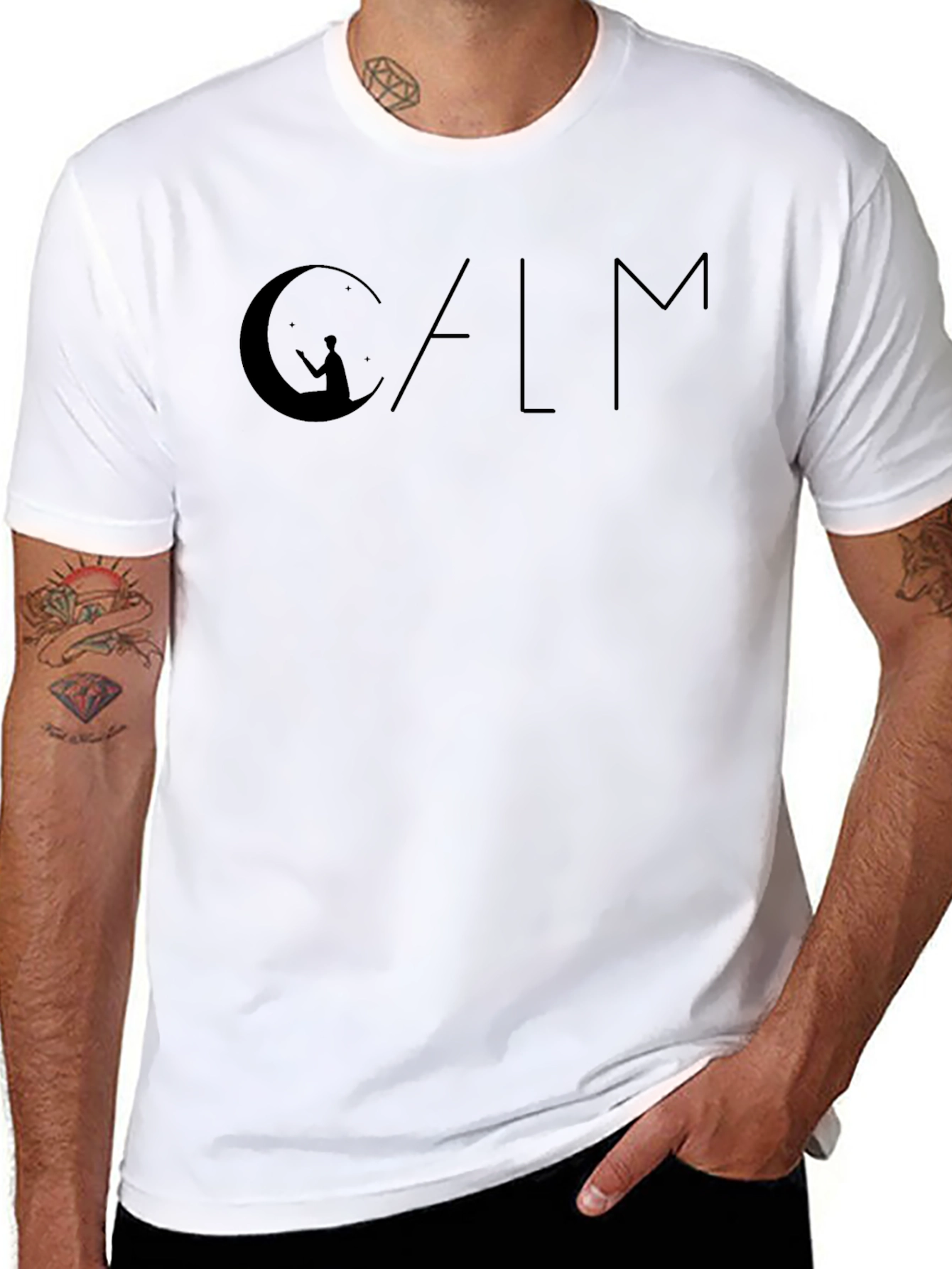 Calm Graphic Print Tee - Relaxed Fit Comfort