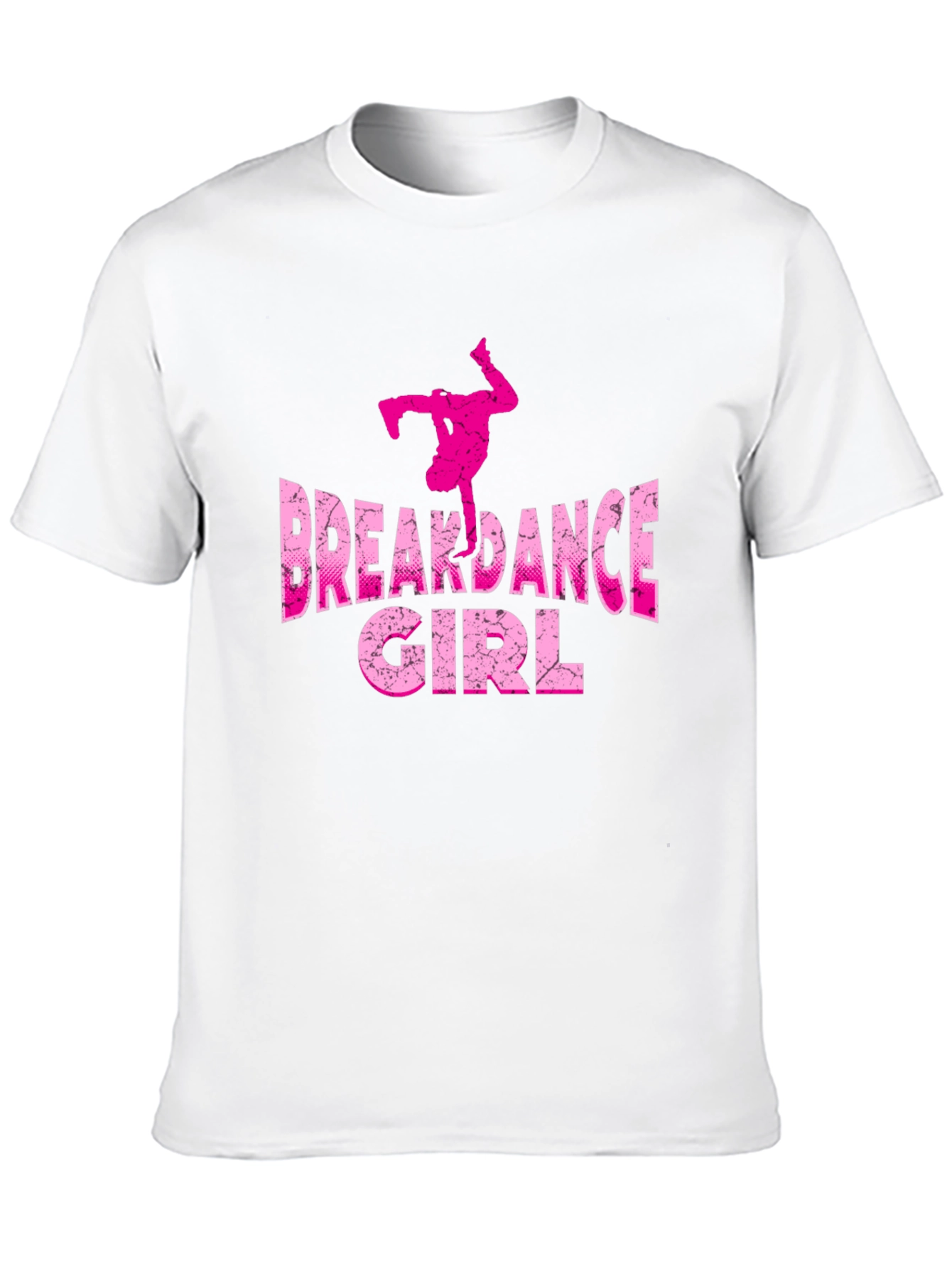 Breakdance Girl Graphic Tee - Black Cotton Shirt