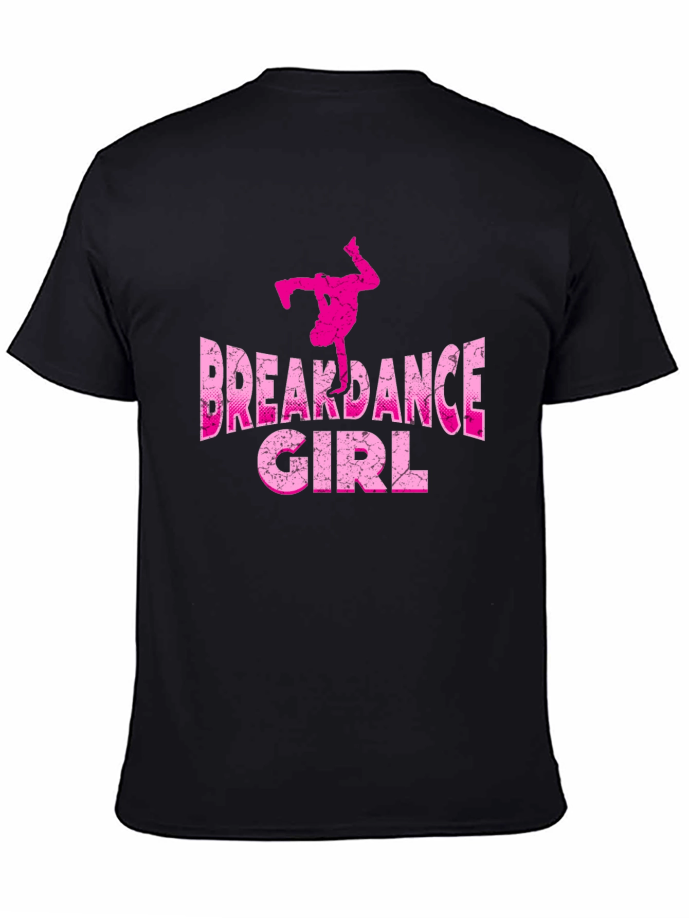 Breakdance Girl Graphic Tee - Black Cotton Shirt