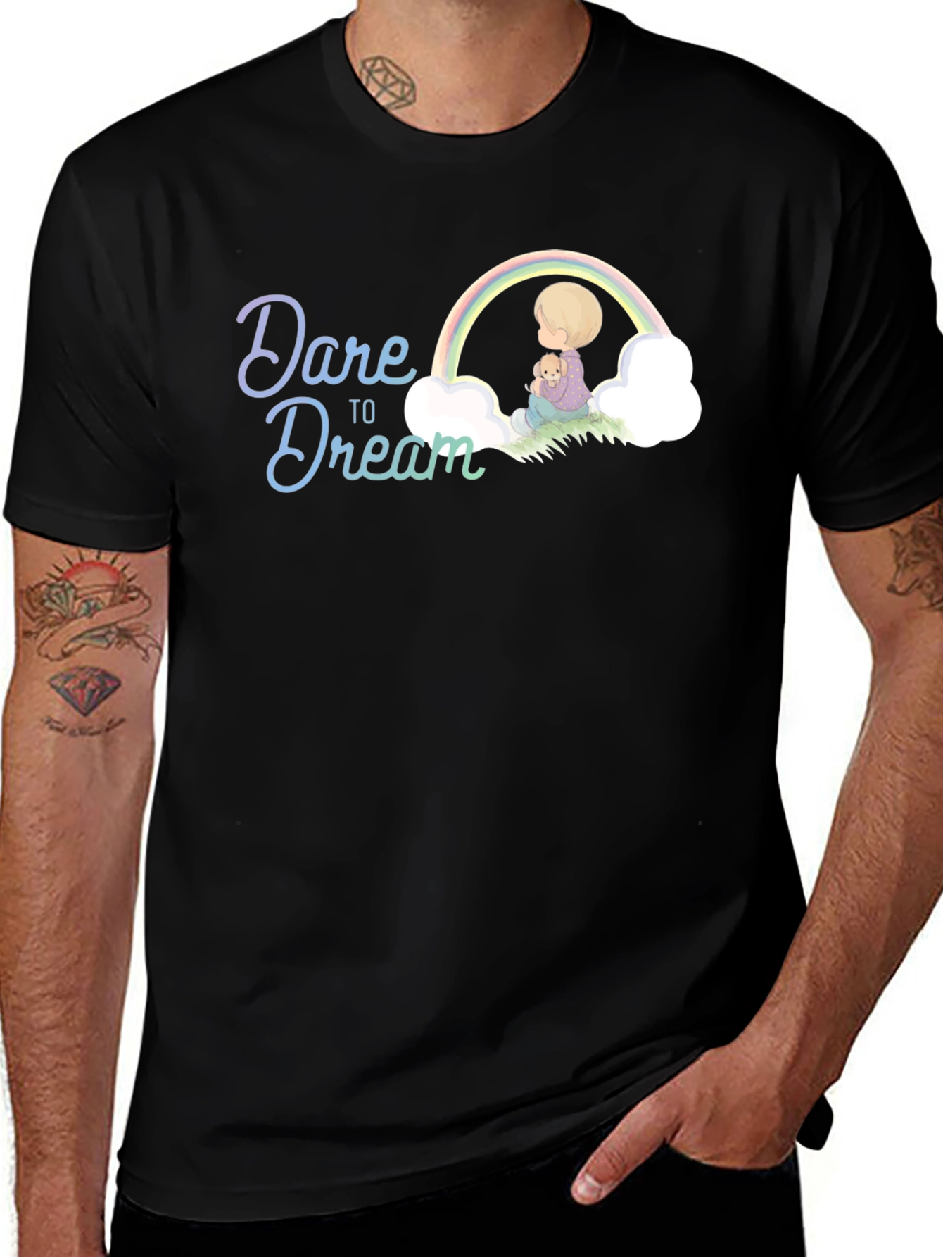 Dare to Dream Graphic Tee - Black
