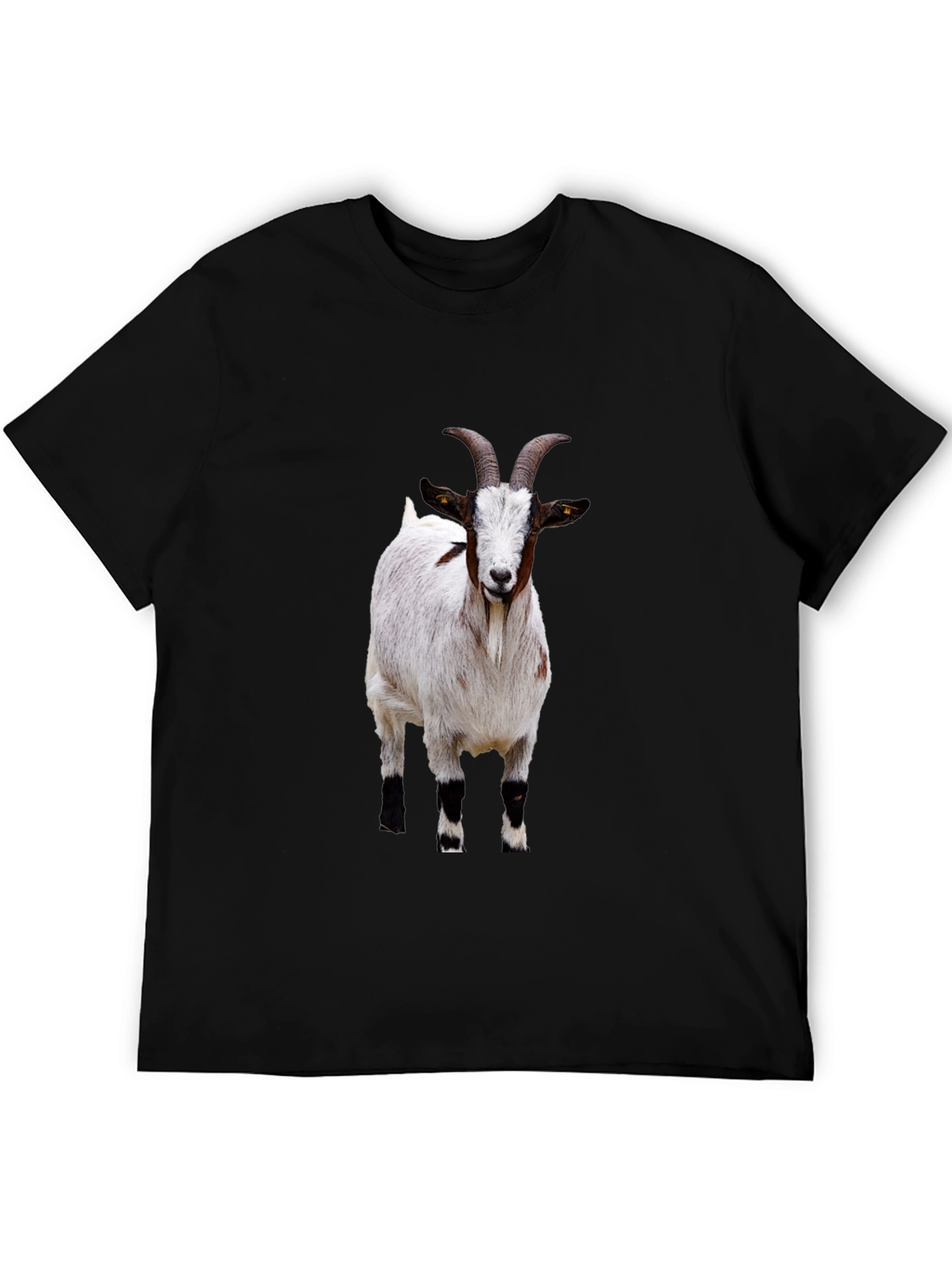 Goat Graphic Tee - Black Cotton T-Shirt