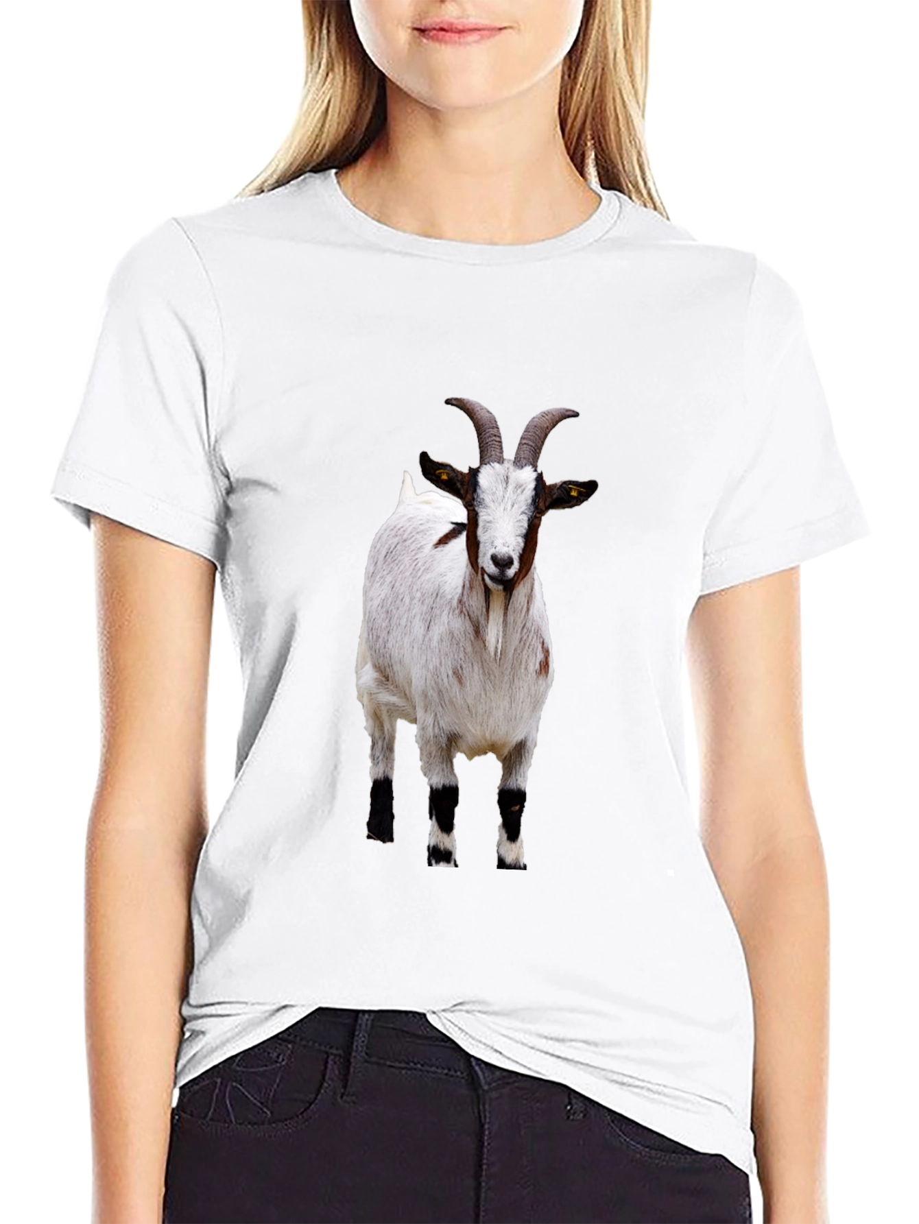 Goat Graphic Tee - Black Cotton T-Shirt