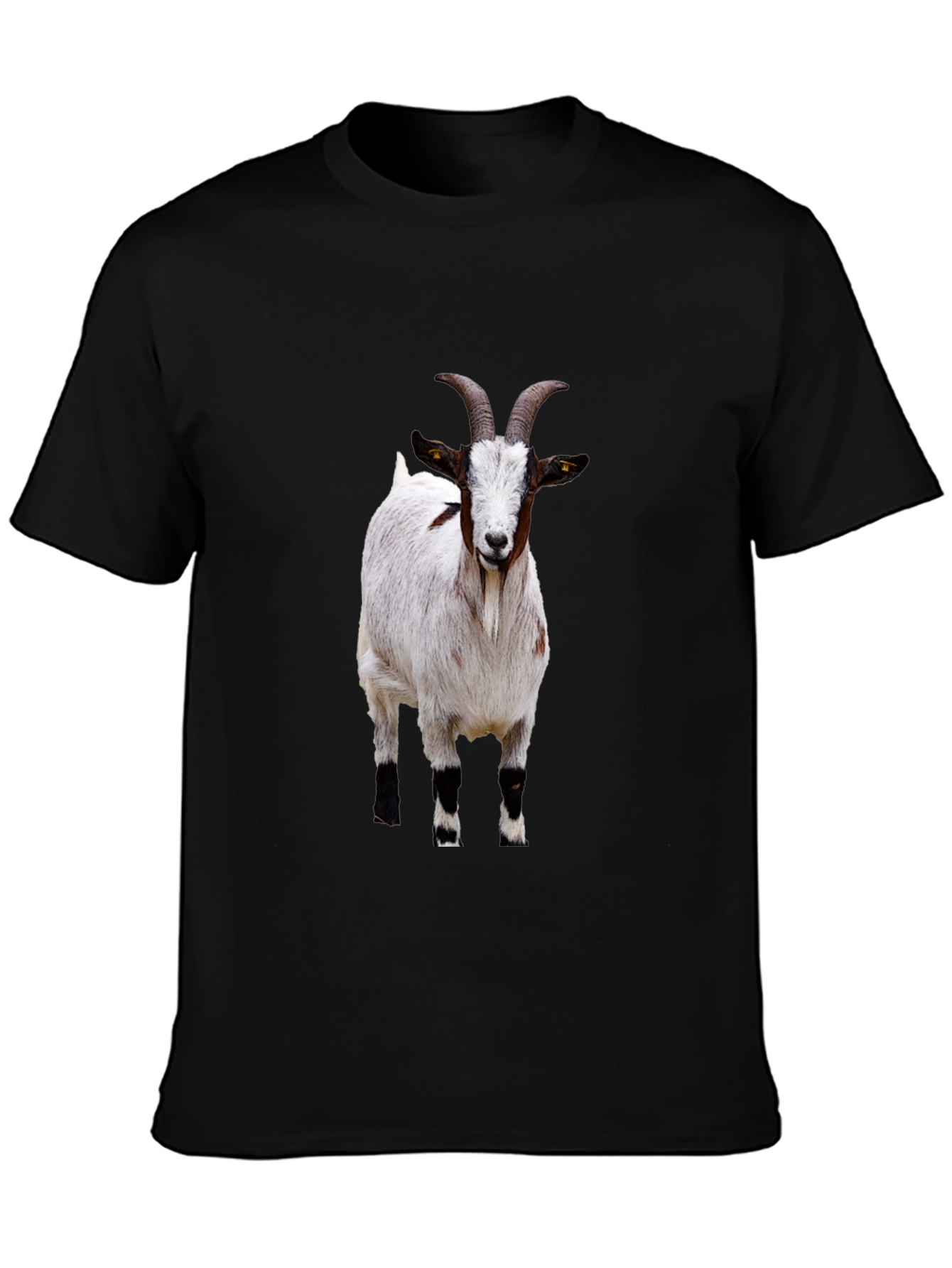 Goat Graphic Tee - Black Cotton T-Shirt