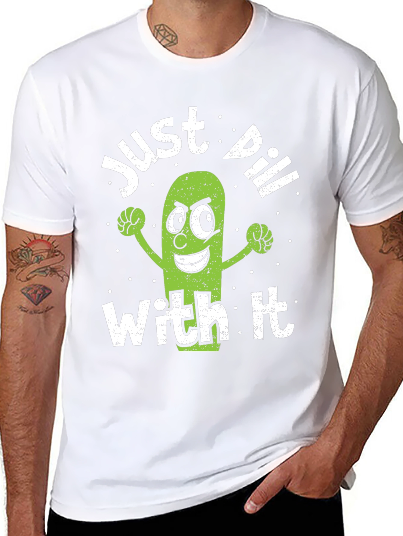 Just Dill With It Funny Pickle T-Shirt