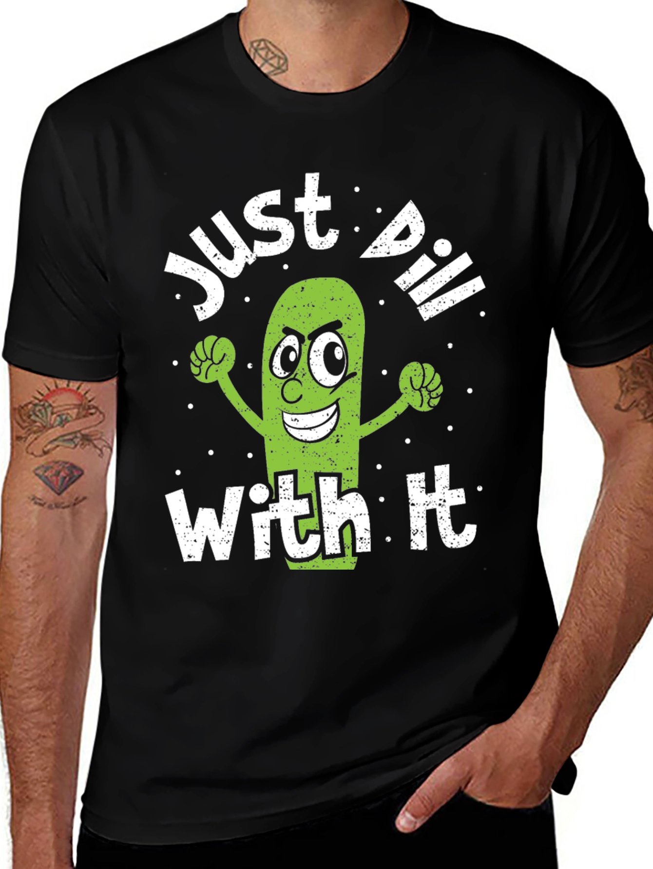 Just Dill With It Funny Pickle T-Shirt