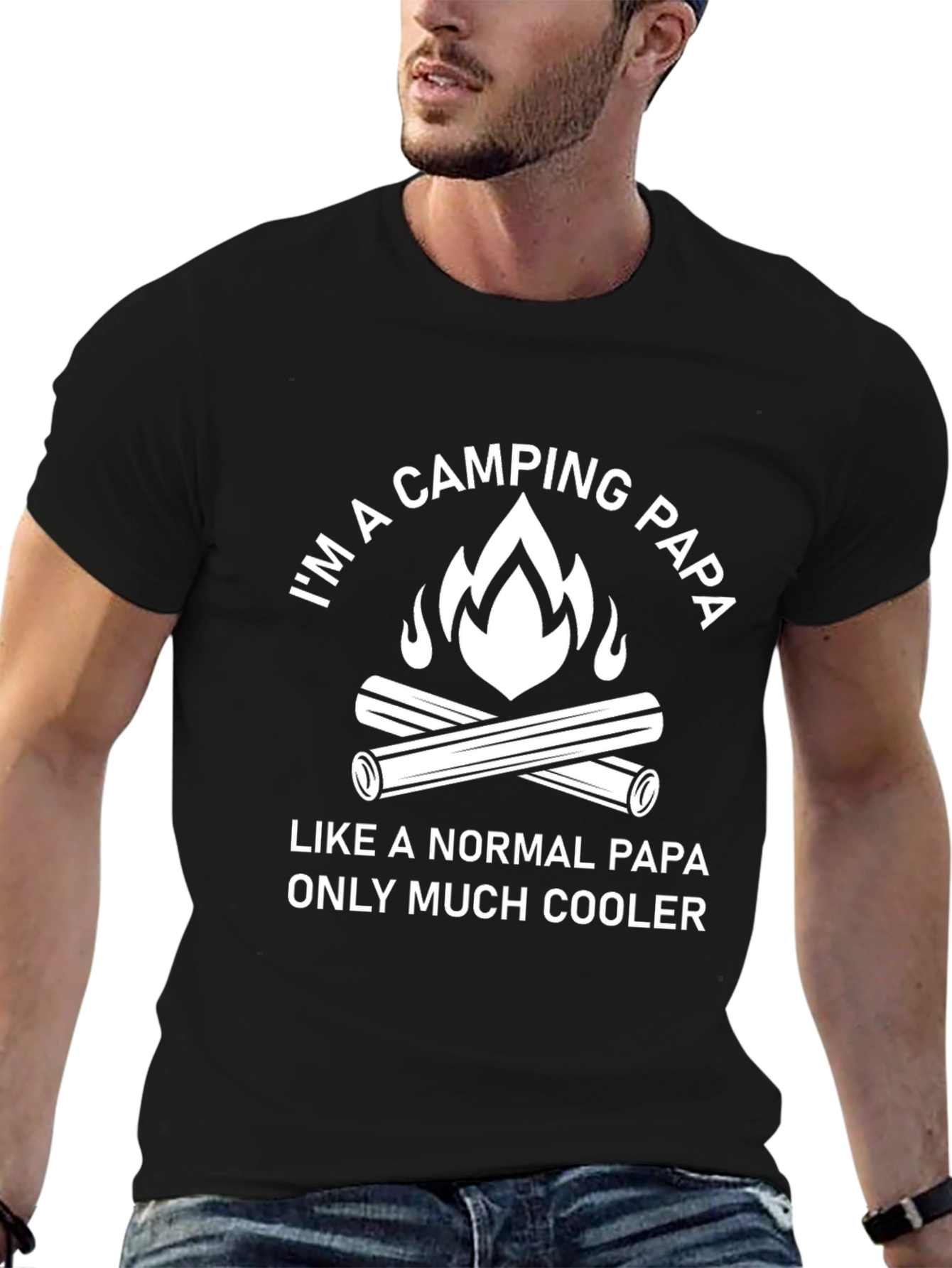 Camping Papa T-Shirt - Cooler Than Normal