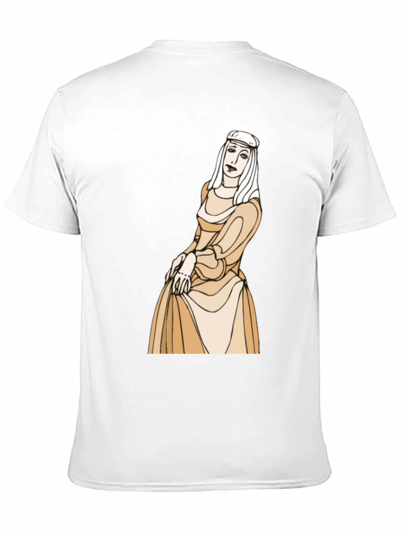 Medieval Lady Graphic Black T-Shirt