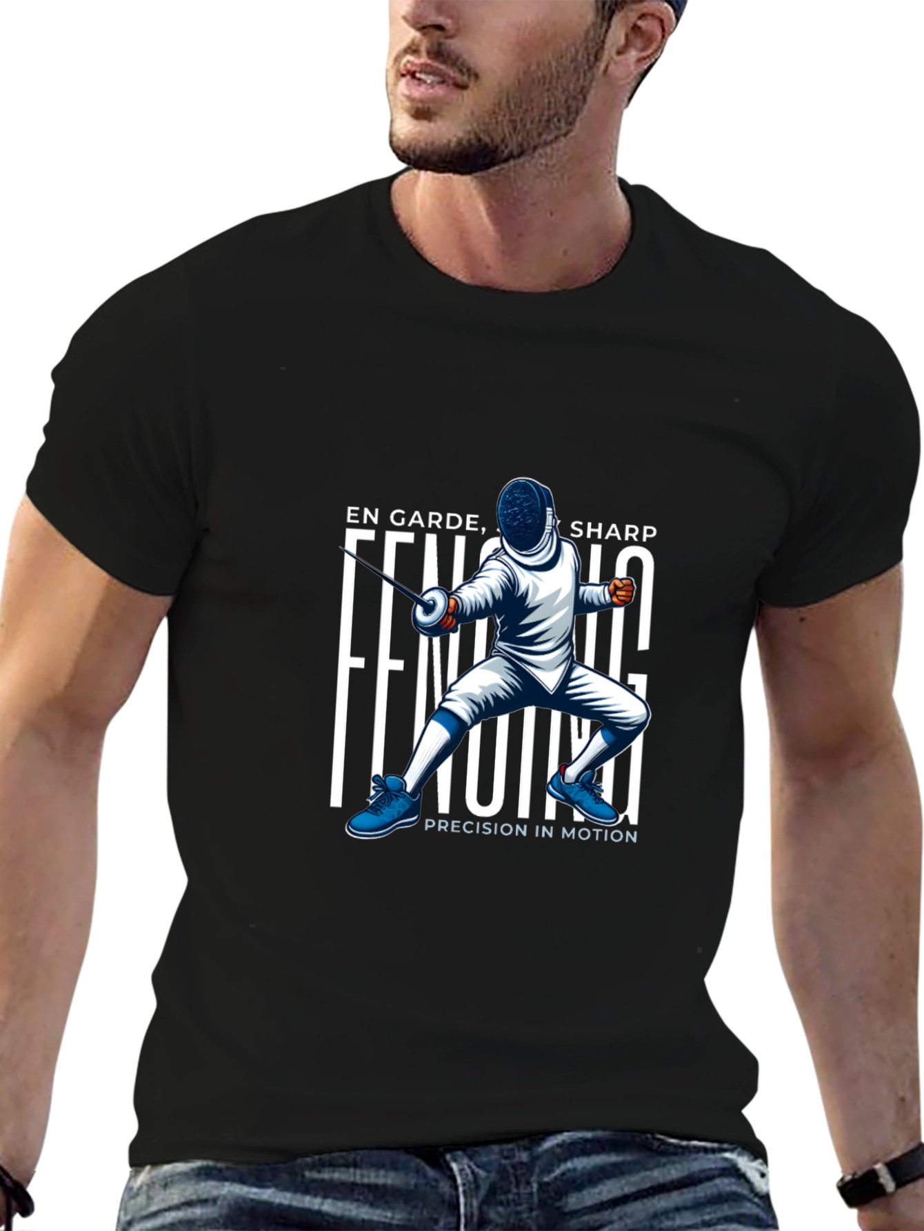 Fencing Graphic Tee - En Garde Sharp Design