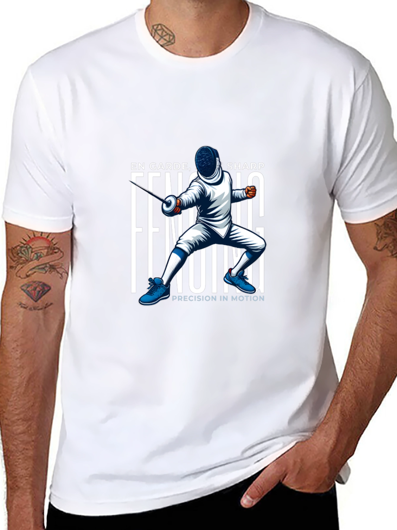 Fencing Graphic Tee - En Garde Sharp Design