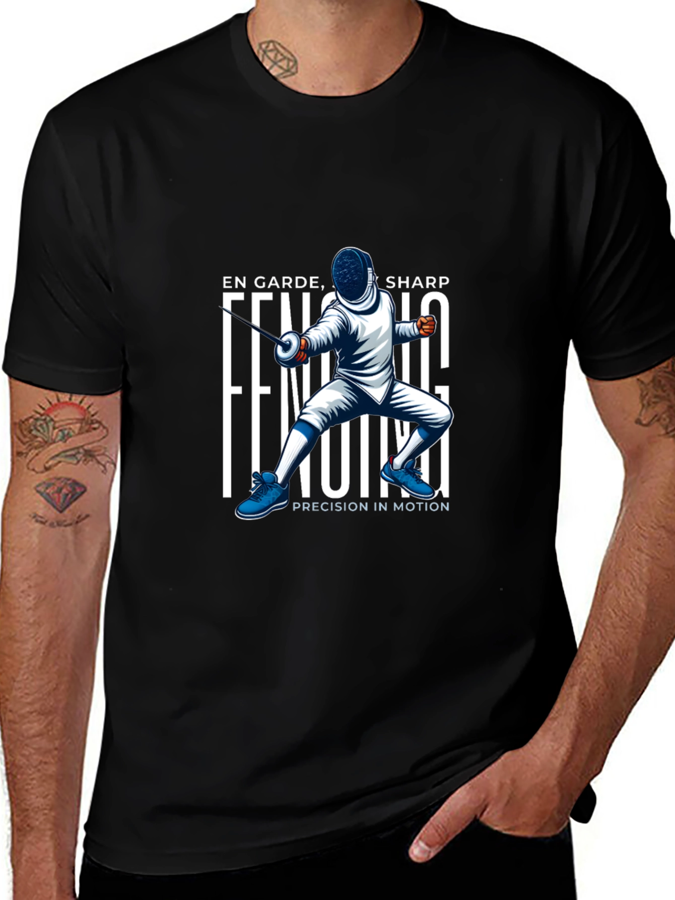 Fencing Graphic Tee - En Garde Sharp Design