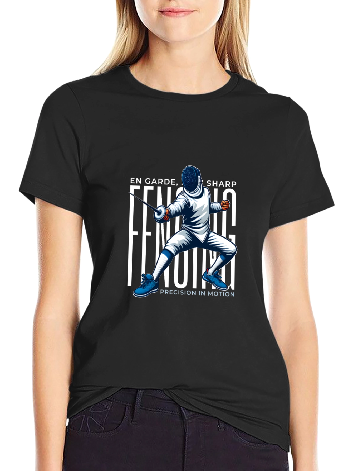 Fencing Graphic Tee - En Garde Sharp Design