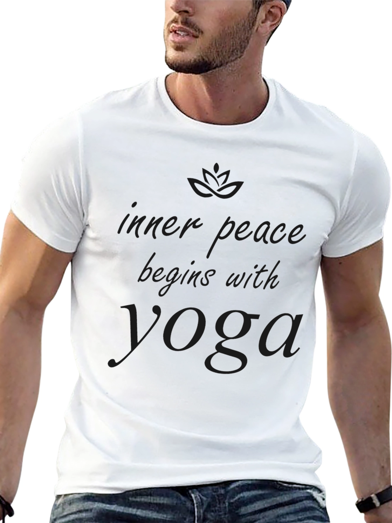 Inner Peace Yoga Black T-Shirt
