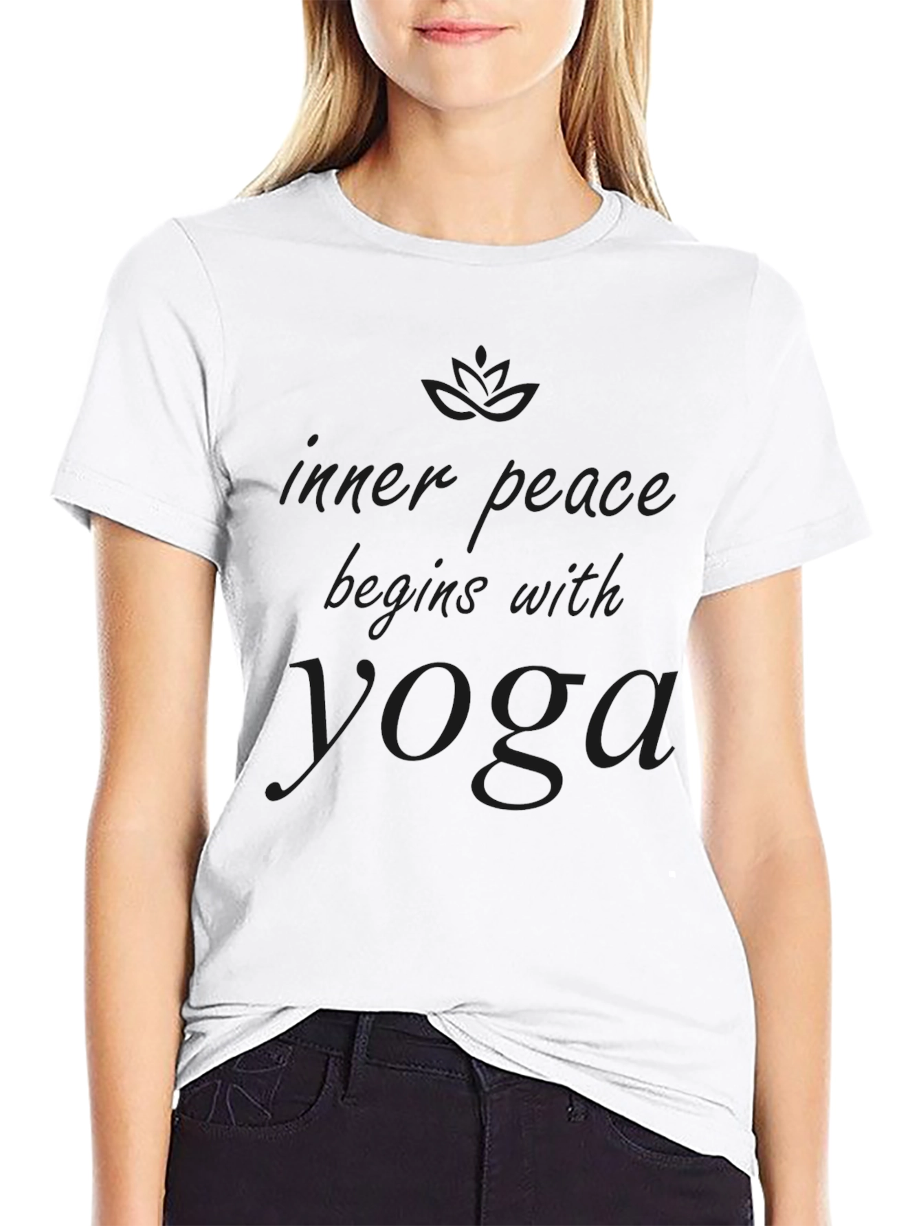 Inner Peace Yoga Black T-Shirt