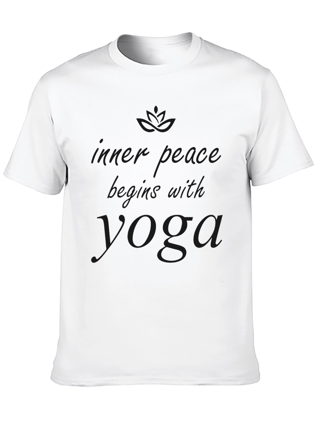 Inner Peace Yoga Black T-Shirt