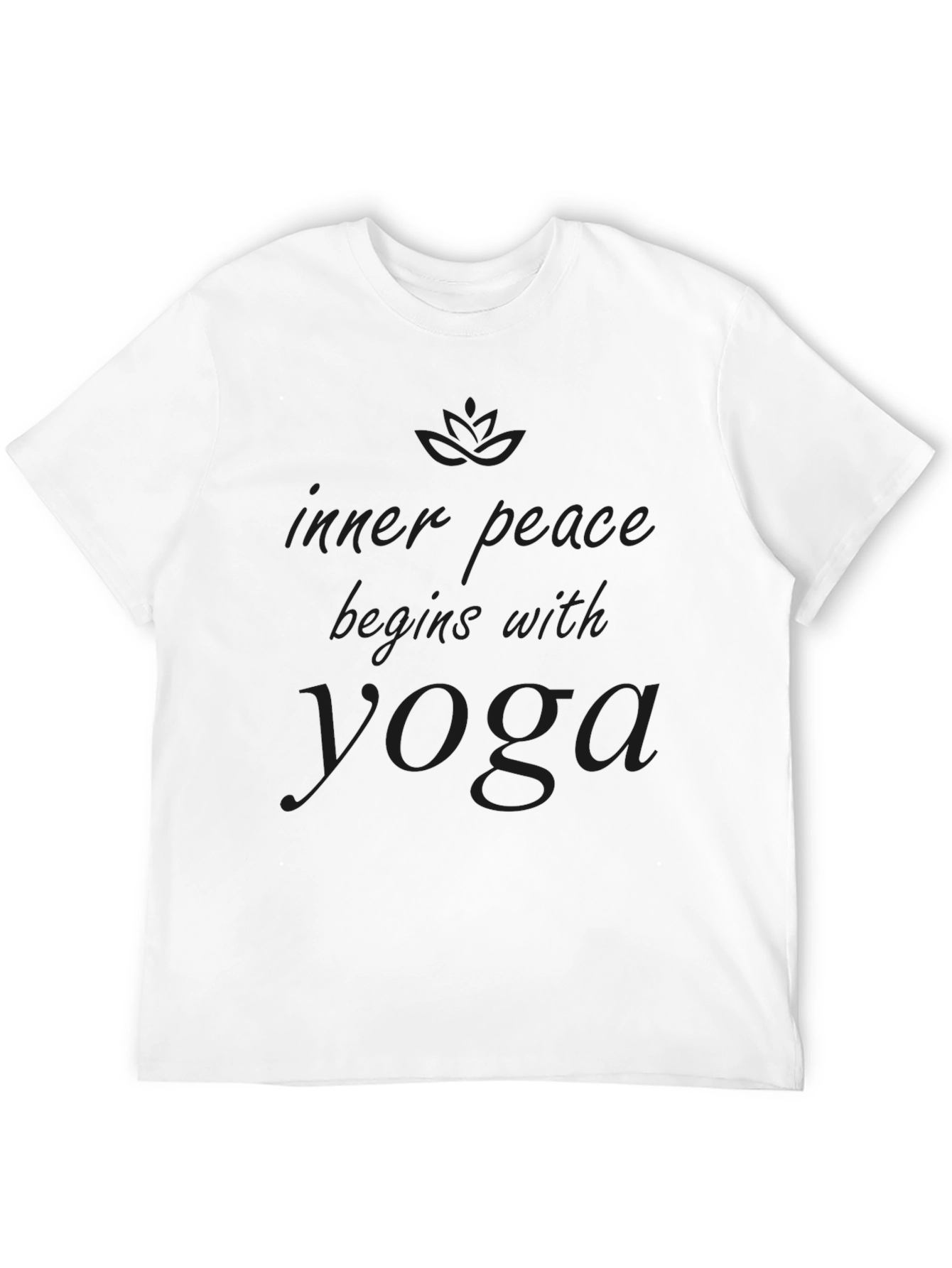Inner Peace Yoga Black T-Shirt