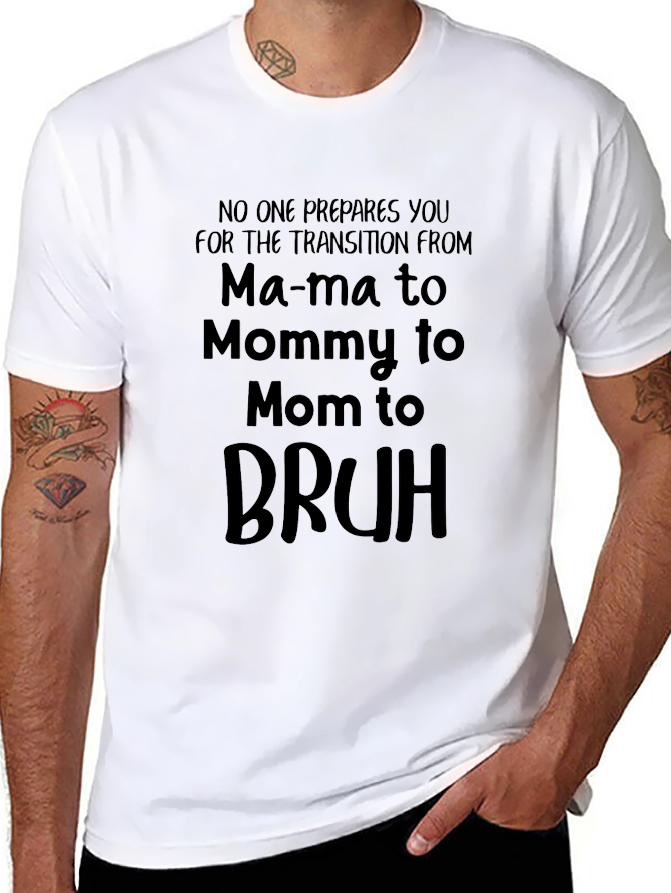 Mama to Bruh Funny Mom T-Shirt