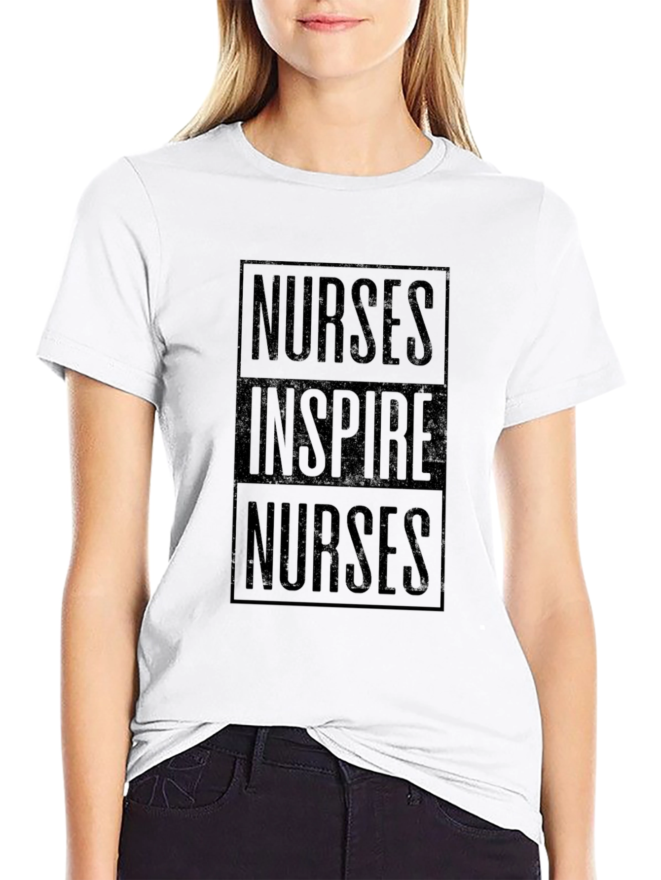Nurses Inspire Nurses Black T-Shirt