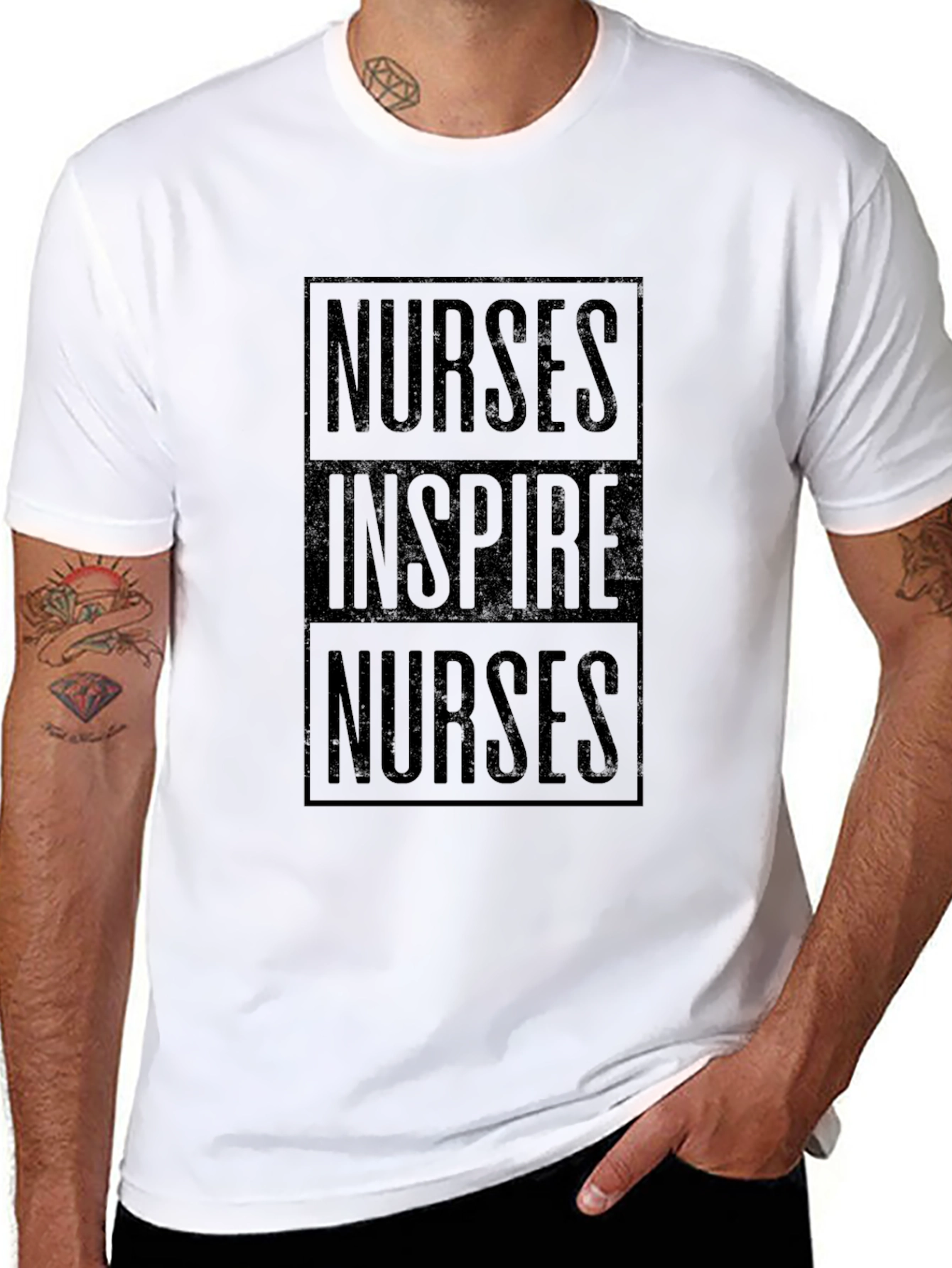 Nurses Inspire Nurses Black T-Shirt