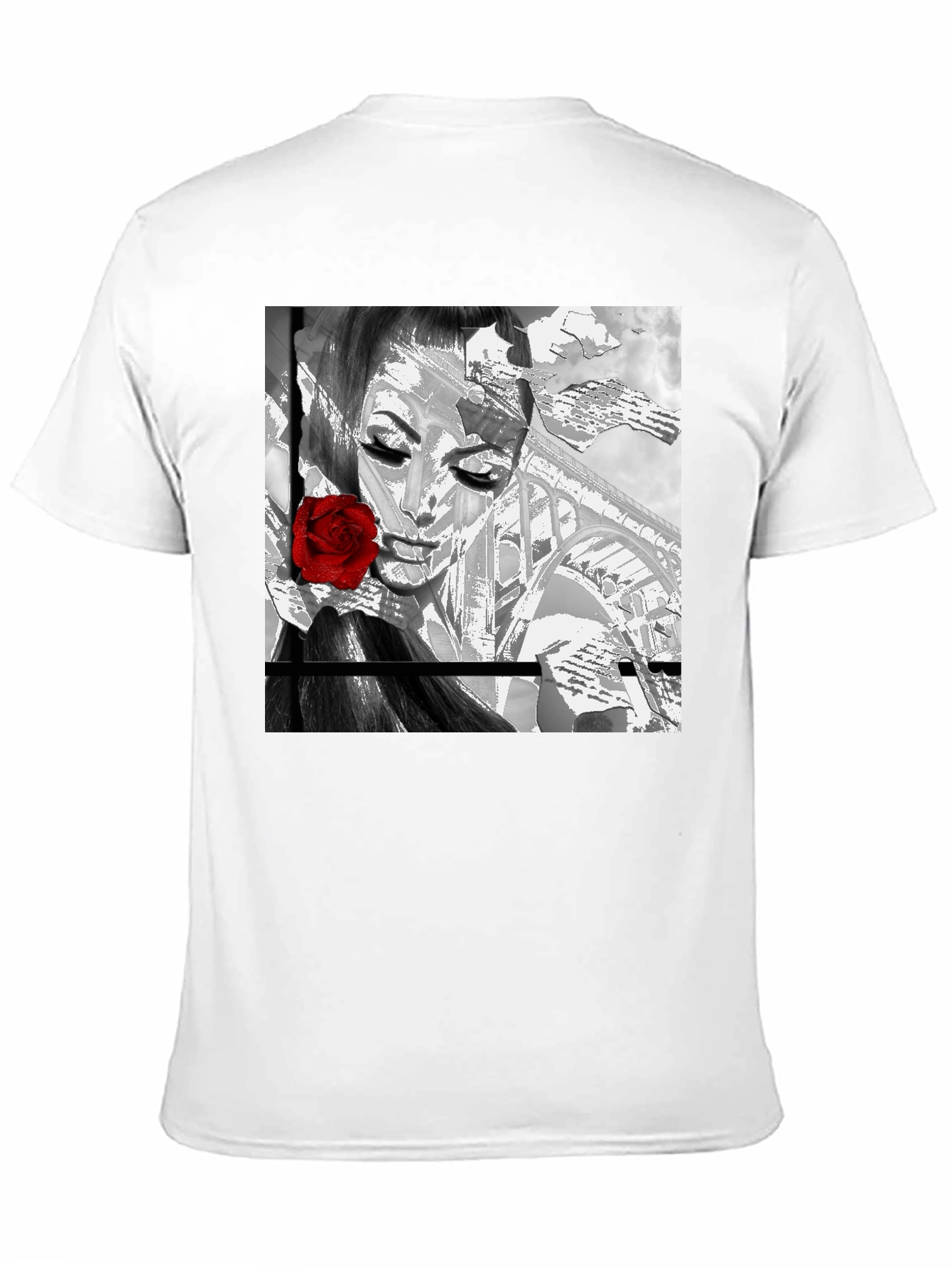 Rose Girl Graphic Tee - Stylish Black T-Shirt