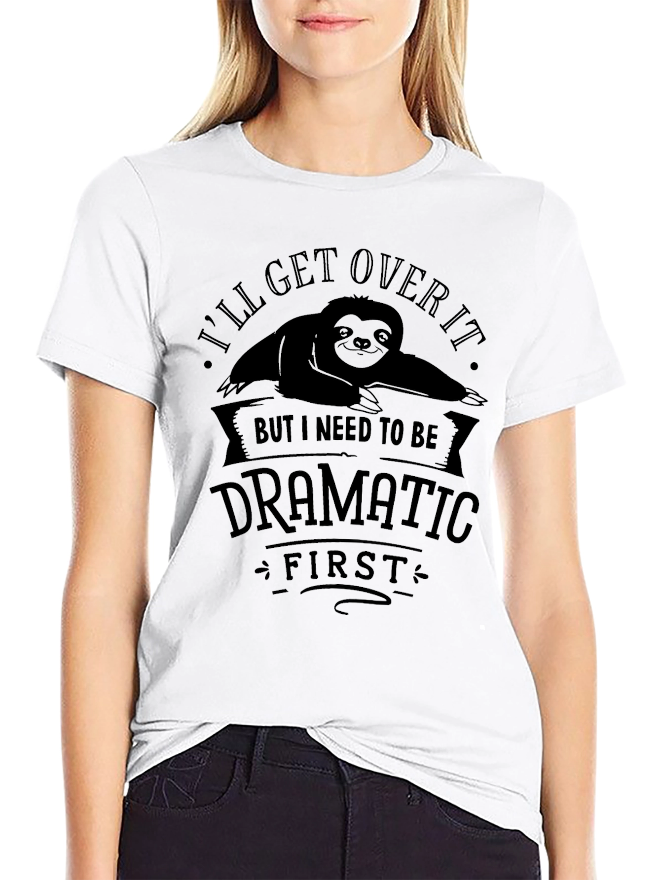 Dramatic Sloth Graphic Tee