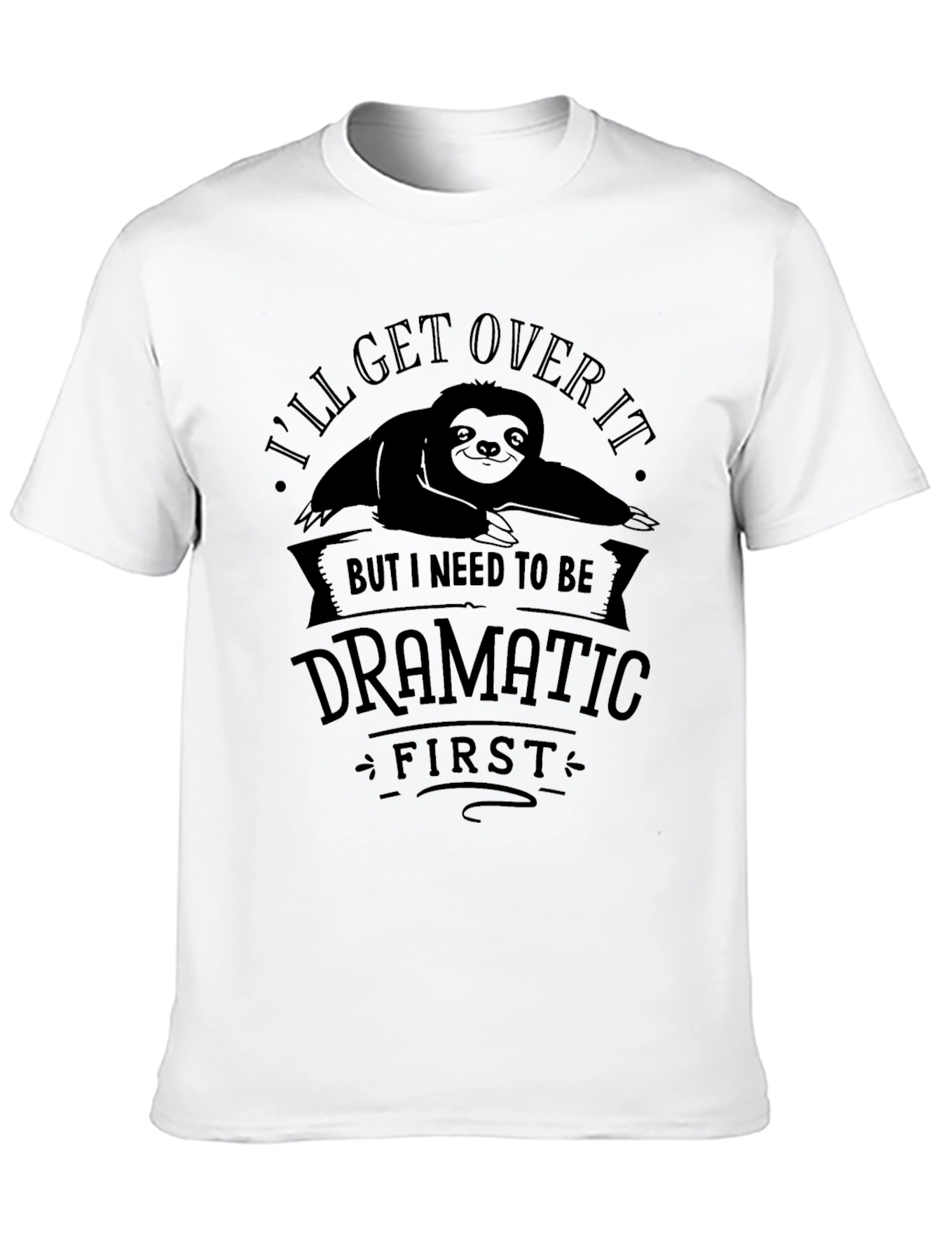 Dramatic Sloth Graphic Tee