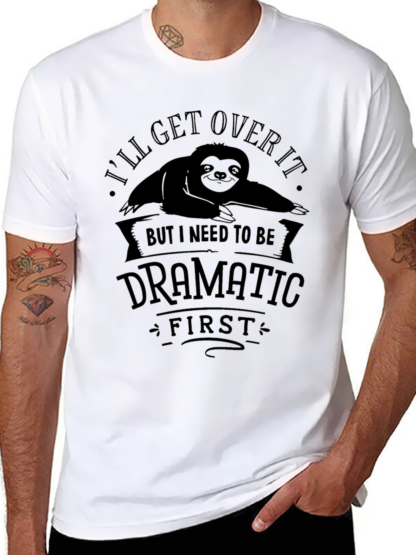 Dramatic Sloth Graphic Tee