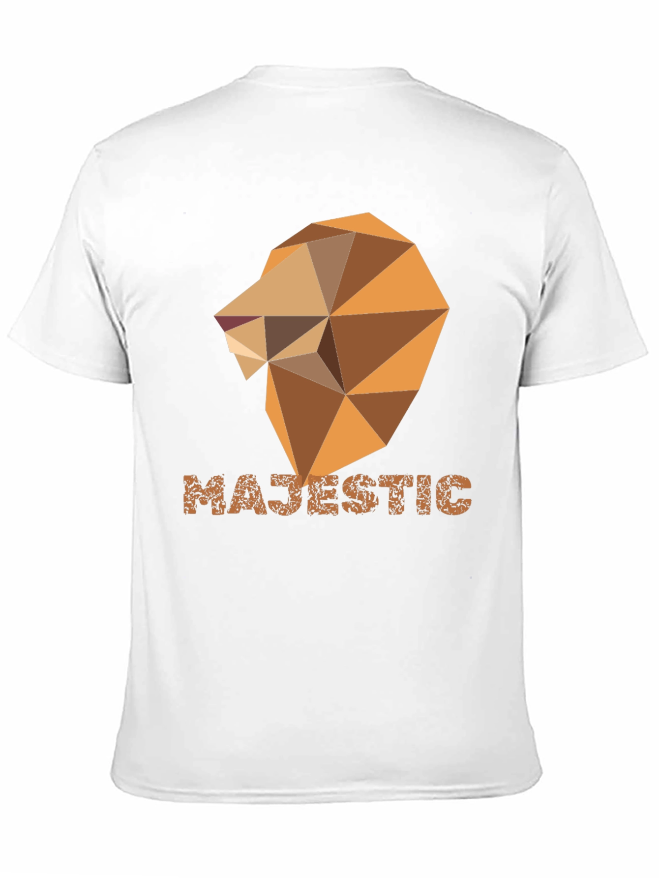 Majestic Geometric Lion Graphic Tee - Stylish Black Shirt