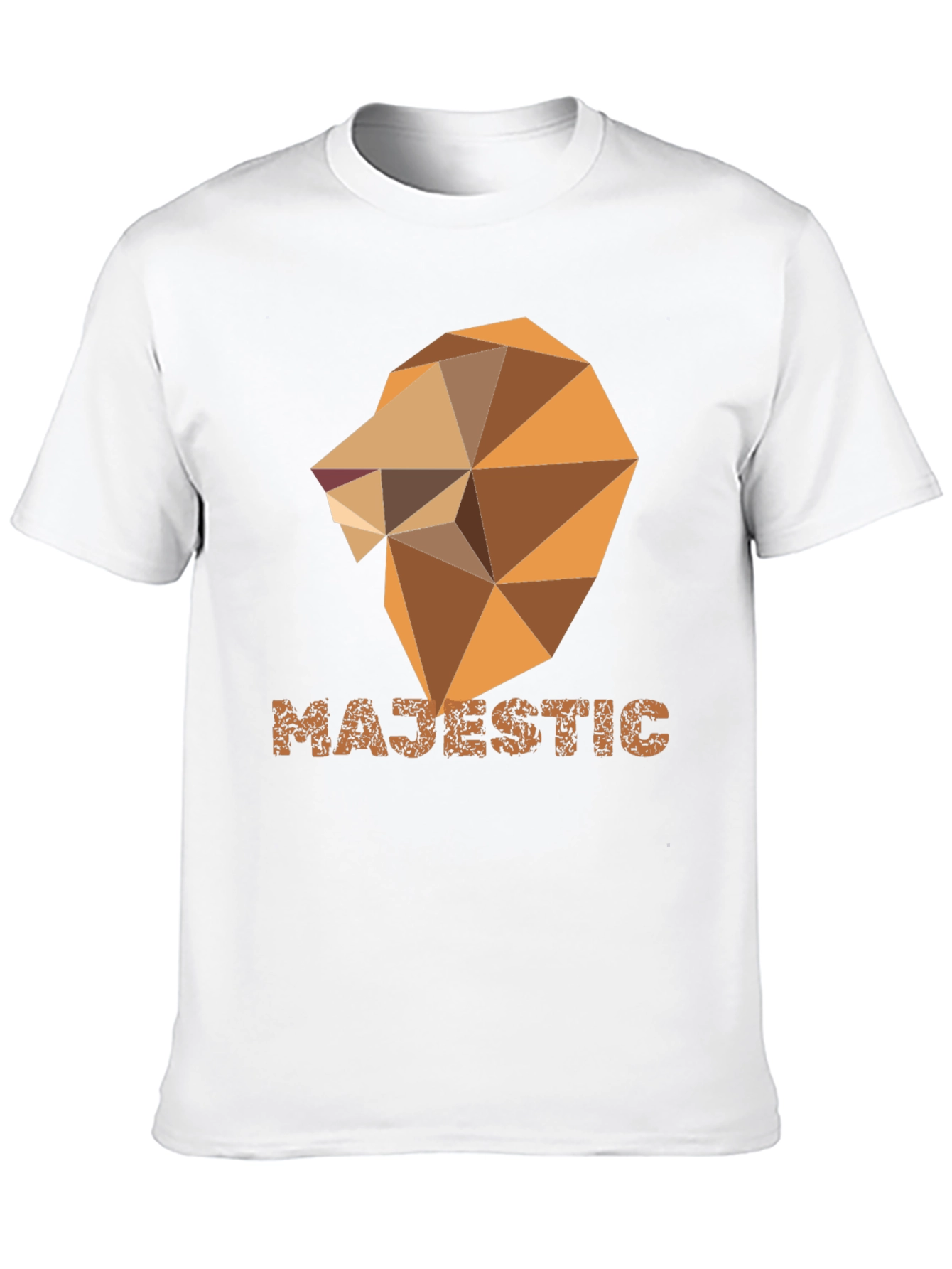 Majestic Geometric Lion Graphic Tee - Stylish Black Shirt