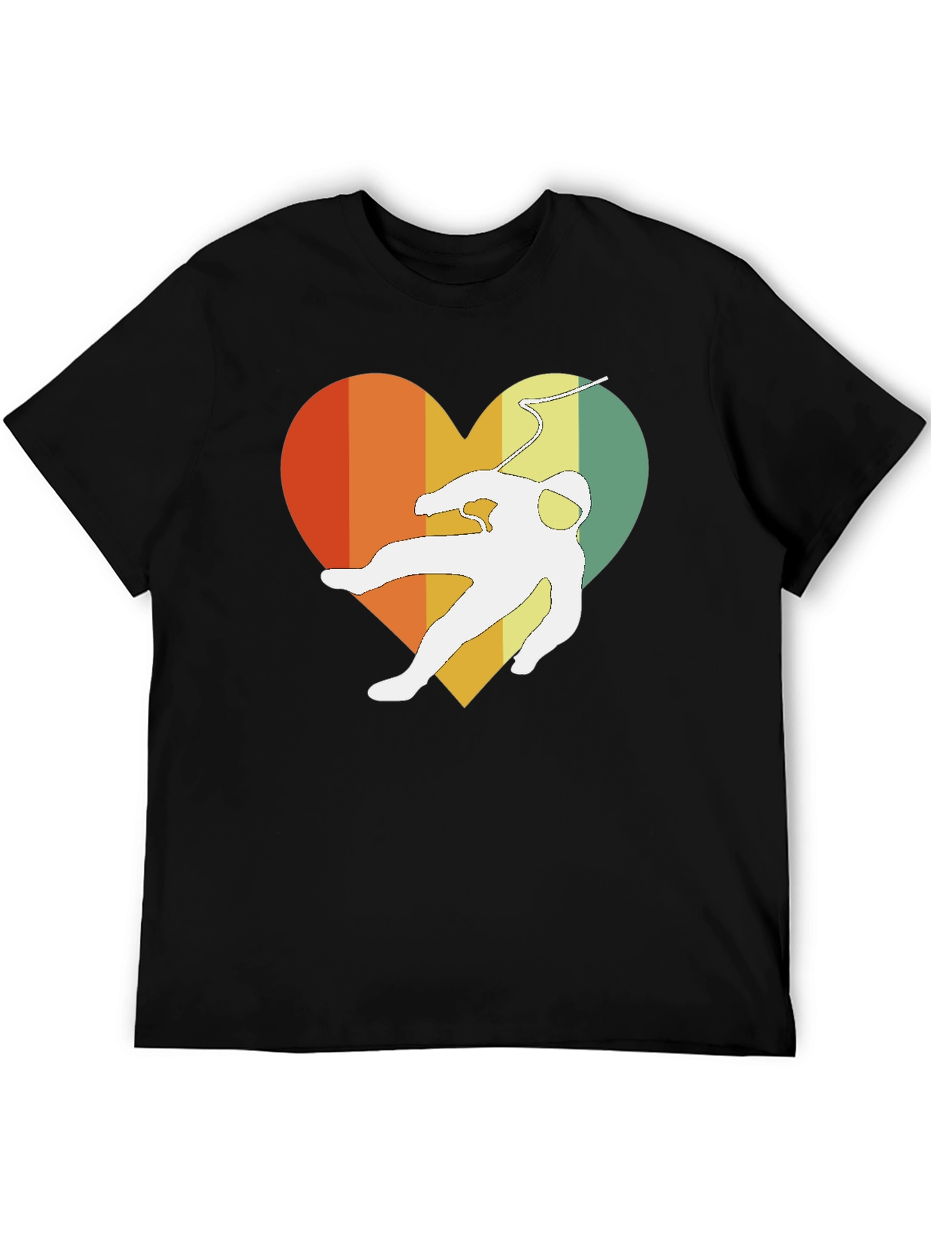 Retro Spaceman Heart Graphic Tee