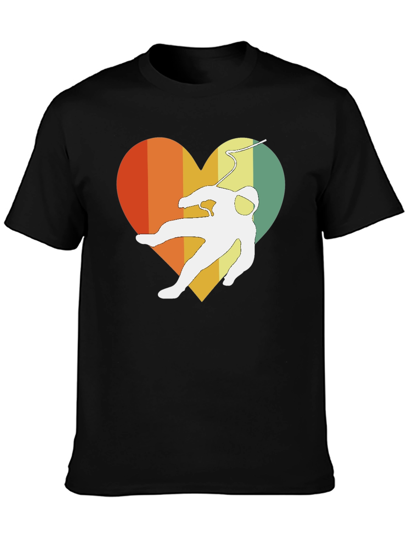 Retro Spaceman Heart Graphic Tee