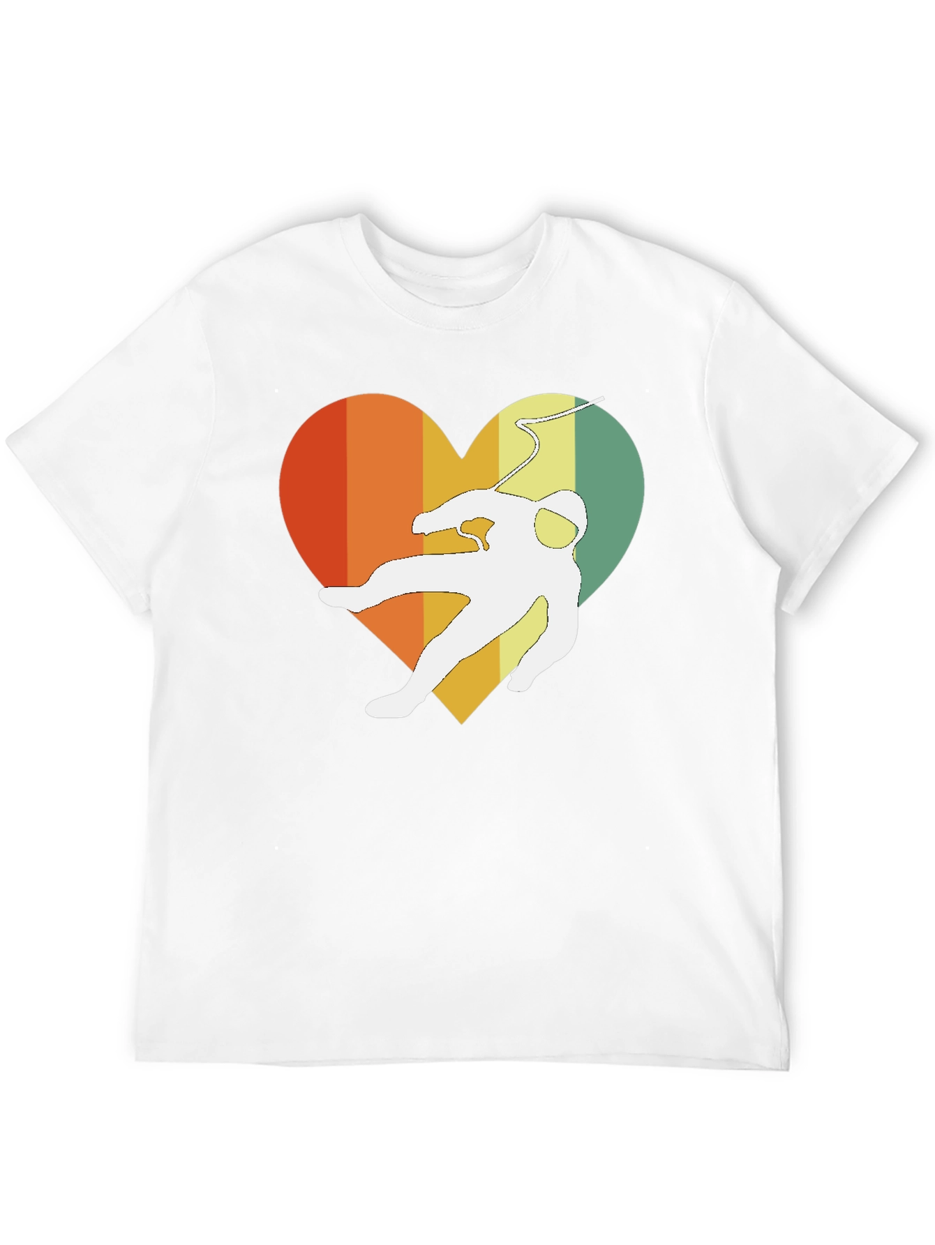 Retro Spaceman Heart Graphic Tee