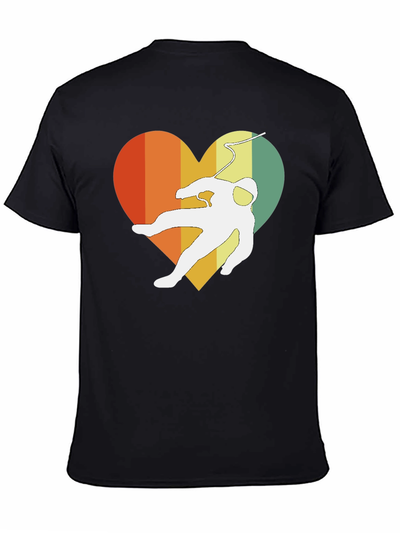 Retro Spaceman Heart Graphic Tee