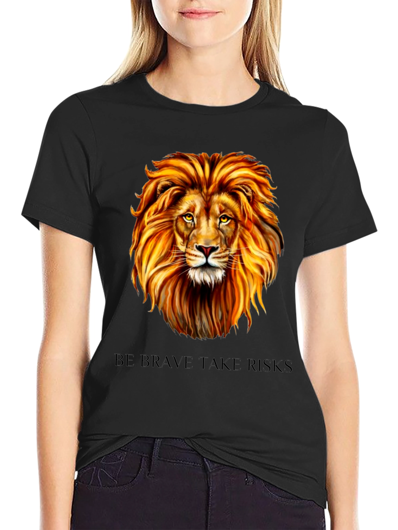 Lion Graphic Tee - Be Brave Take Risks