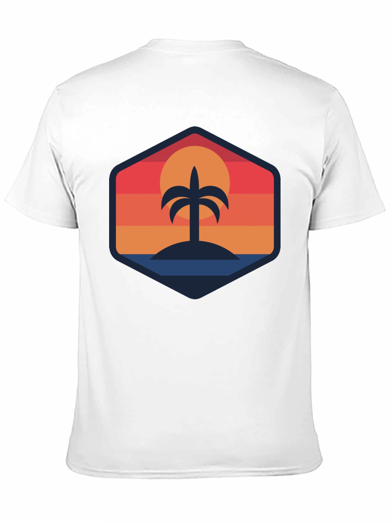 Tropical Sunset Palm Tree Graphic T-Shirt