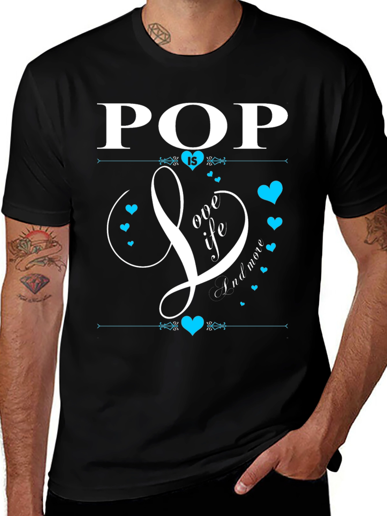 Pop Is Love Life & More Black T-Shirt