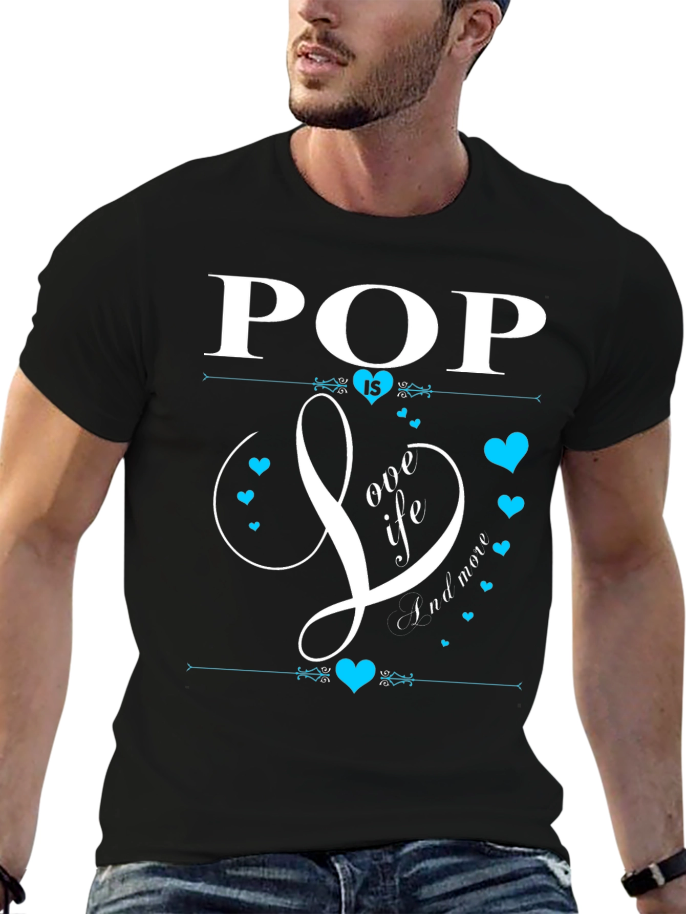 Pop Is Love Life & More Black T-Shirt