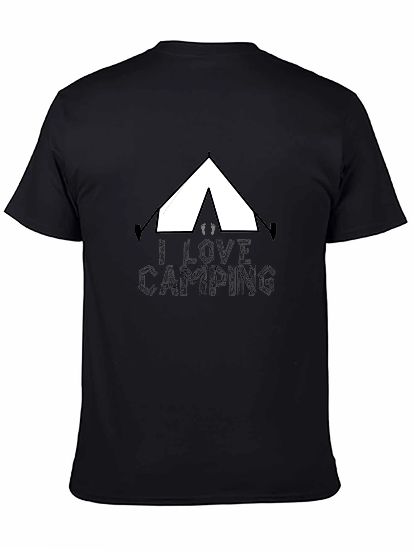 I Love Camping Black T-Shirt