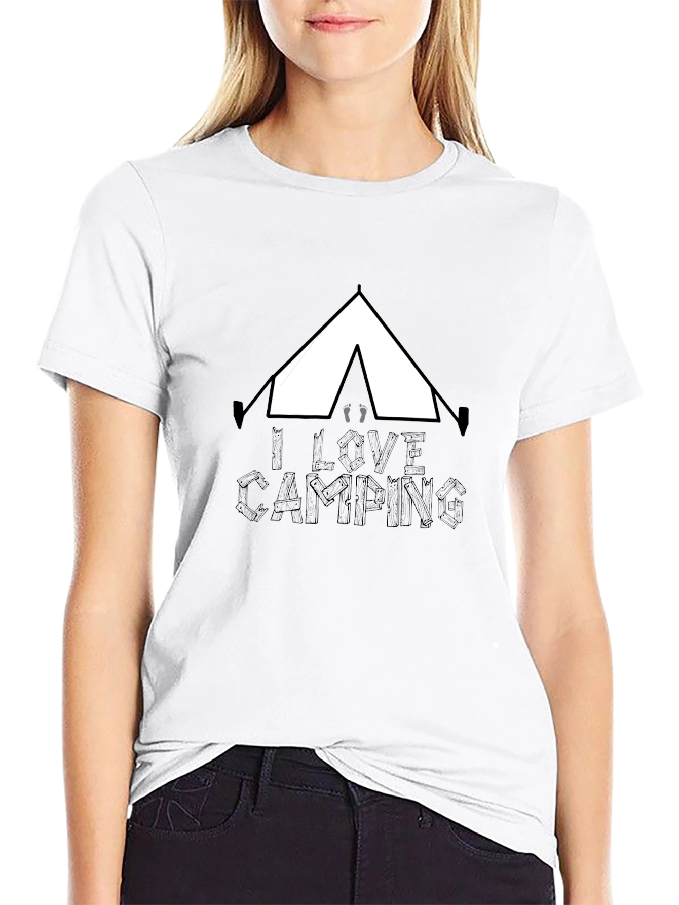 I Love Camping Black T-Shirt