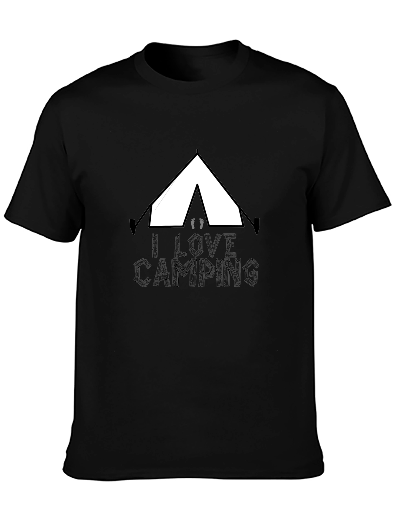 I Love Camping Black T-Shirt