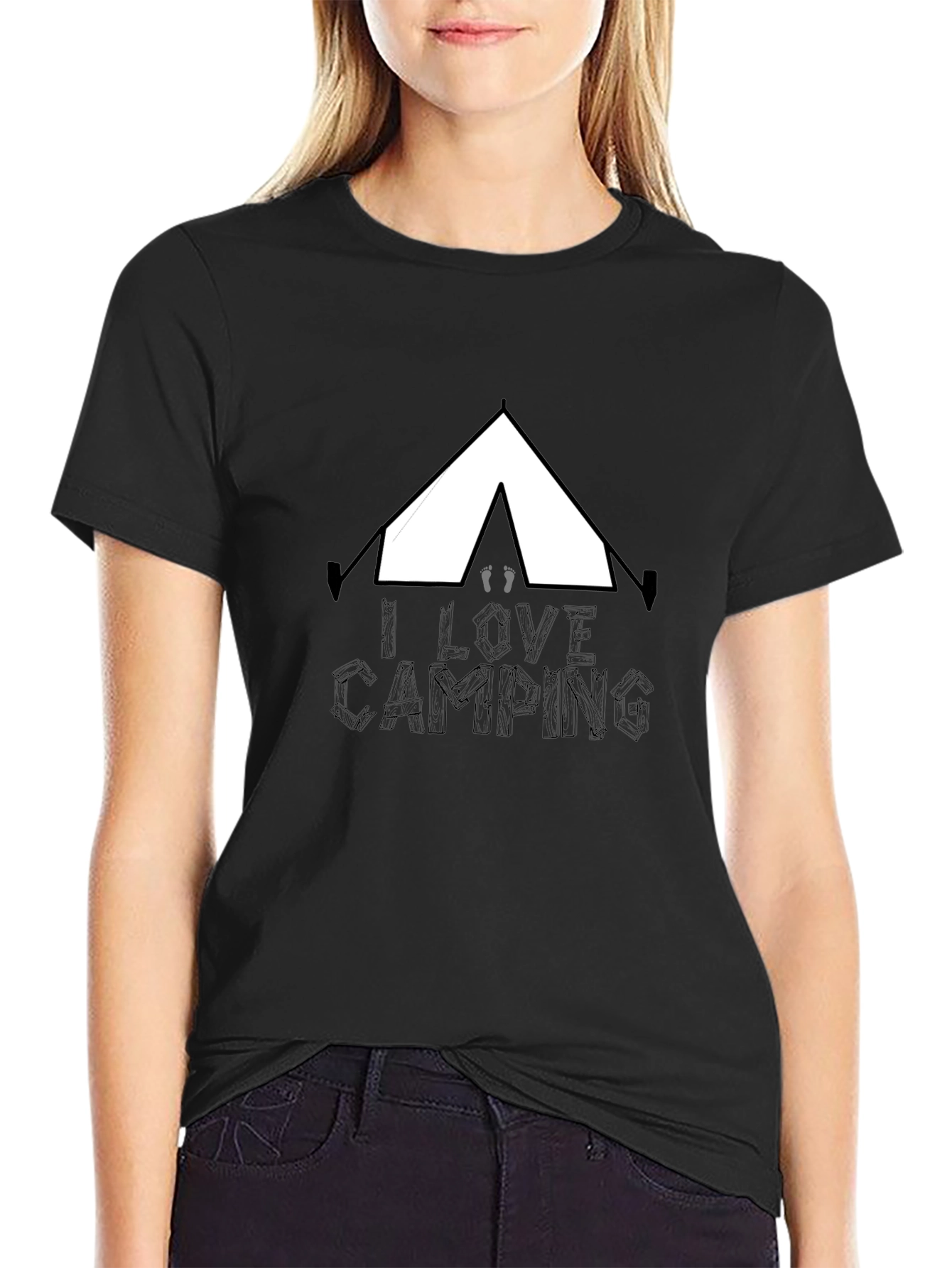 I Love Camping Black T-Shirt