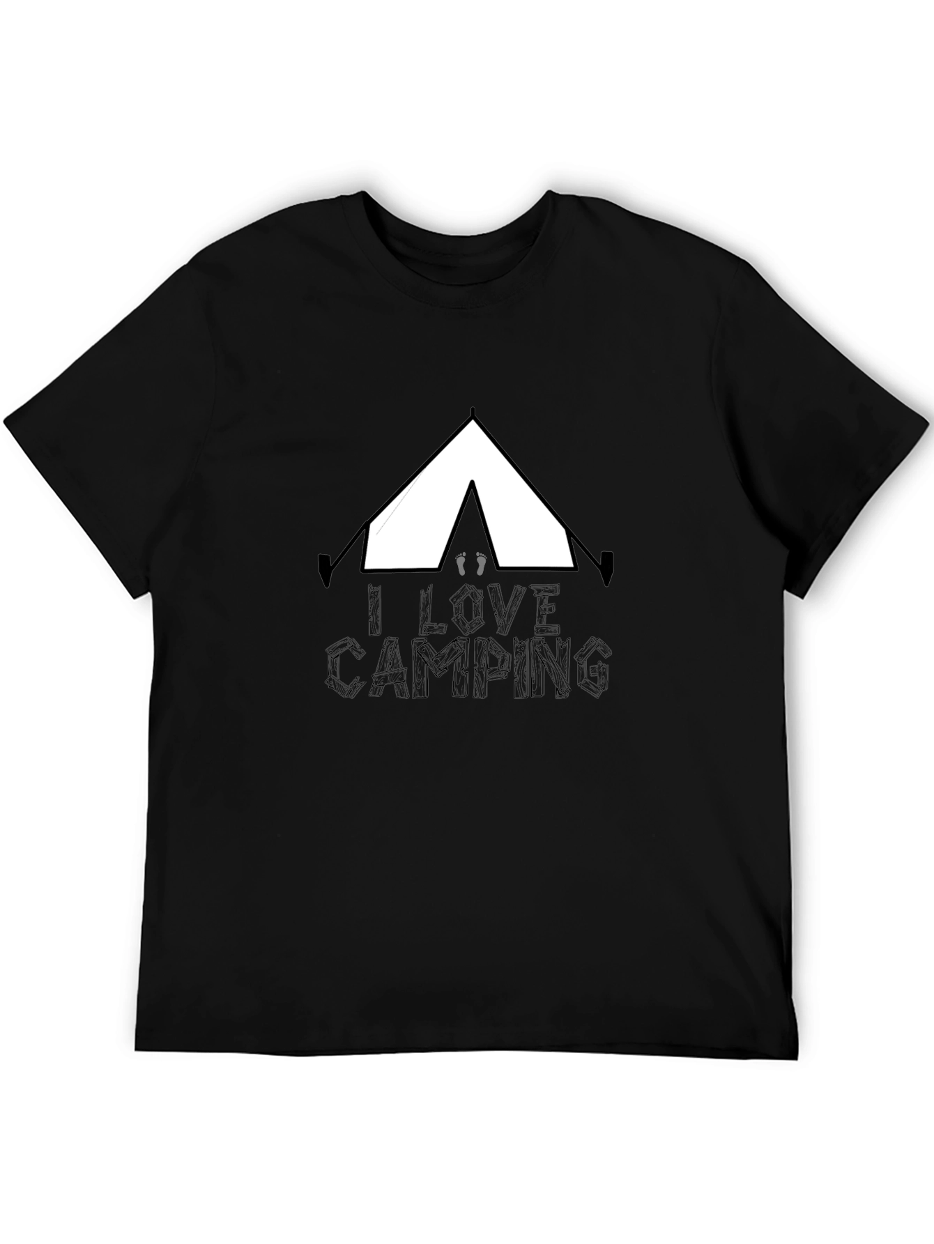 I Love Camping Black T-Shirt