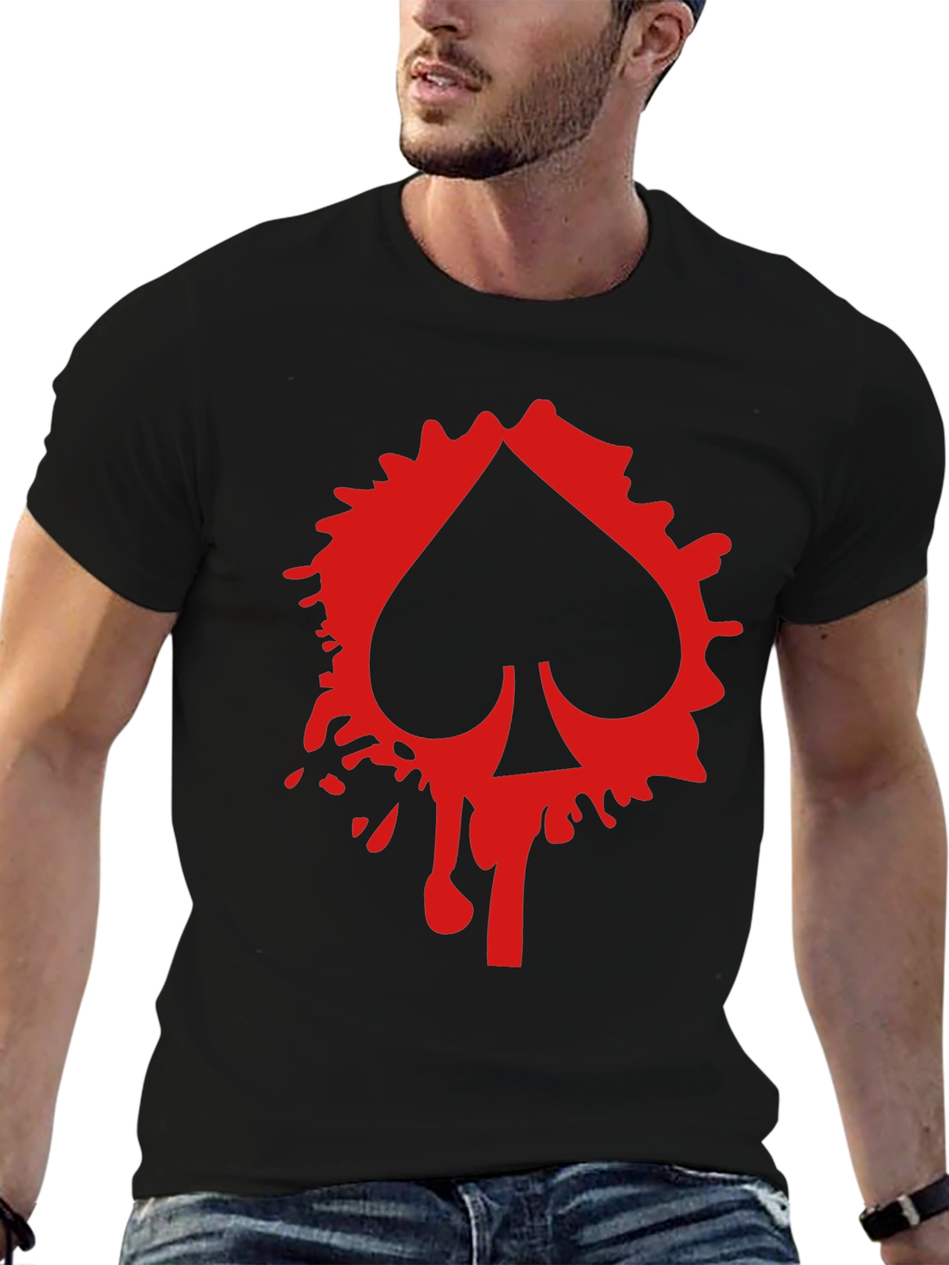 Spade Card Graphic Tee - Mens Black T-Shirt
