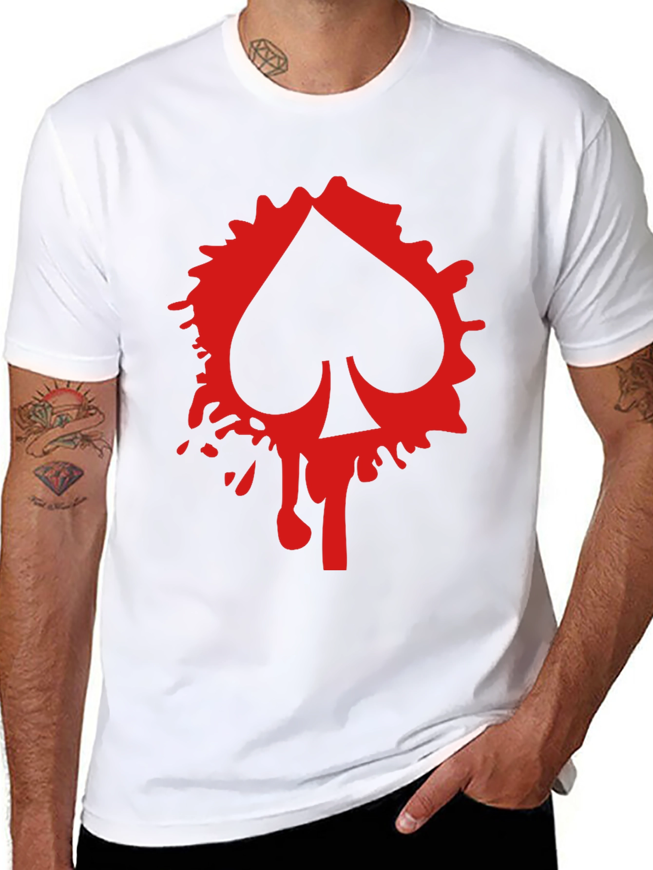 Spade Card Graphic Tee - Mens Black T-Shirt