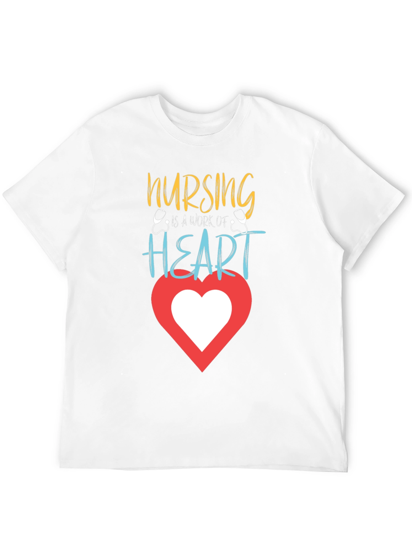 Nursing is a Work of Heart Graphic T-Shirt