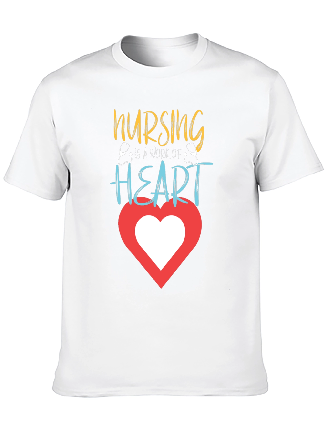 Nursing is a Work of Heart Graphic T-Shirt