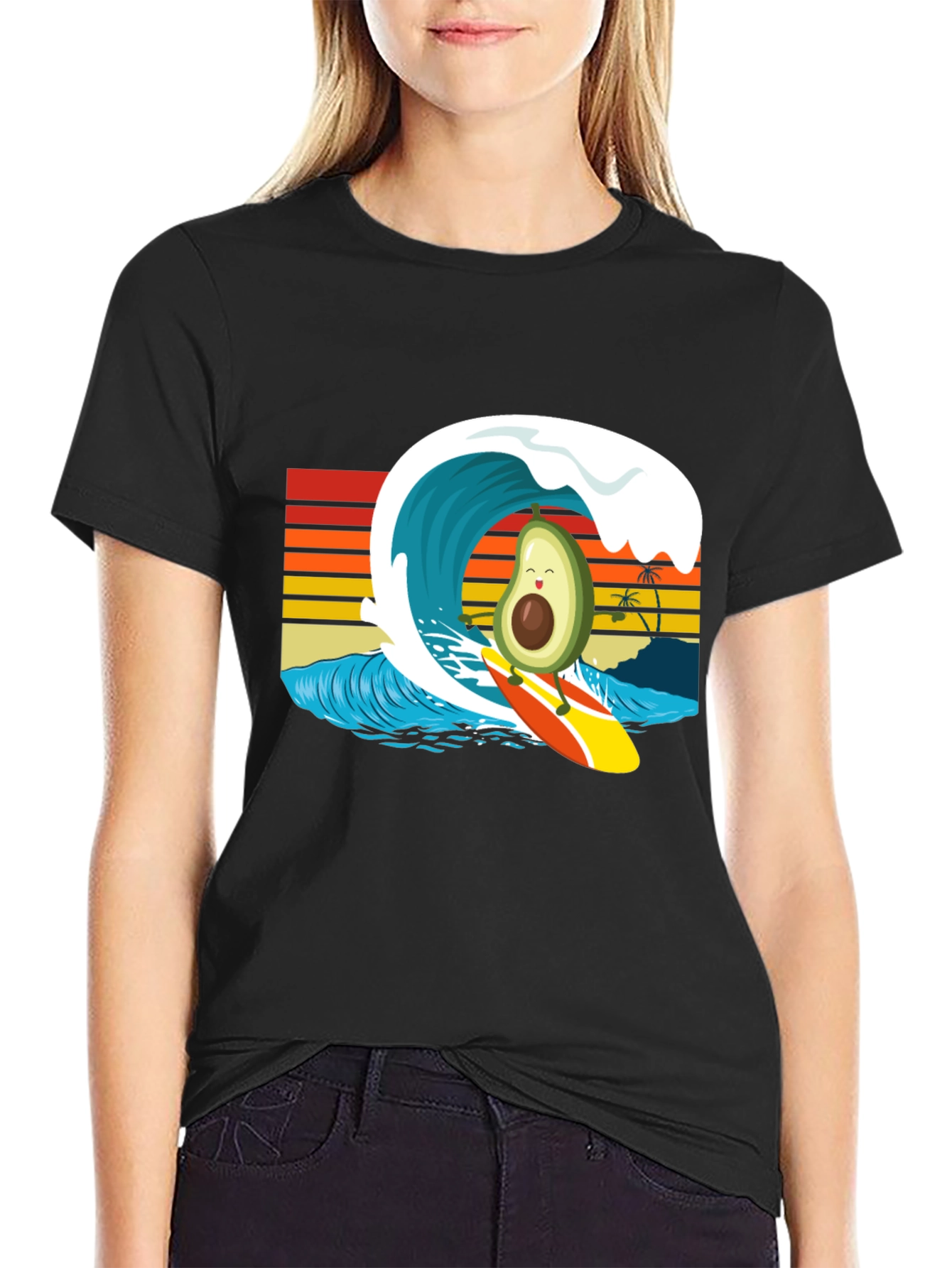 Surfing Avocado Graphic Tee