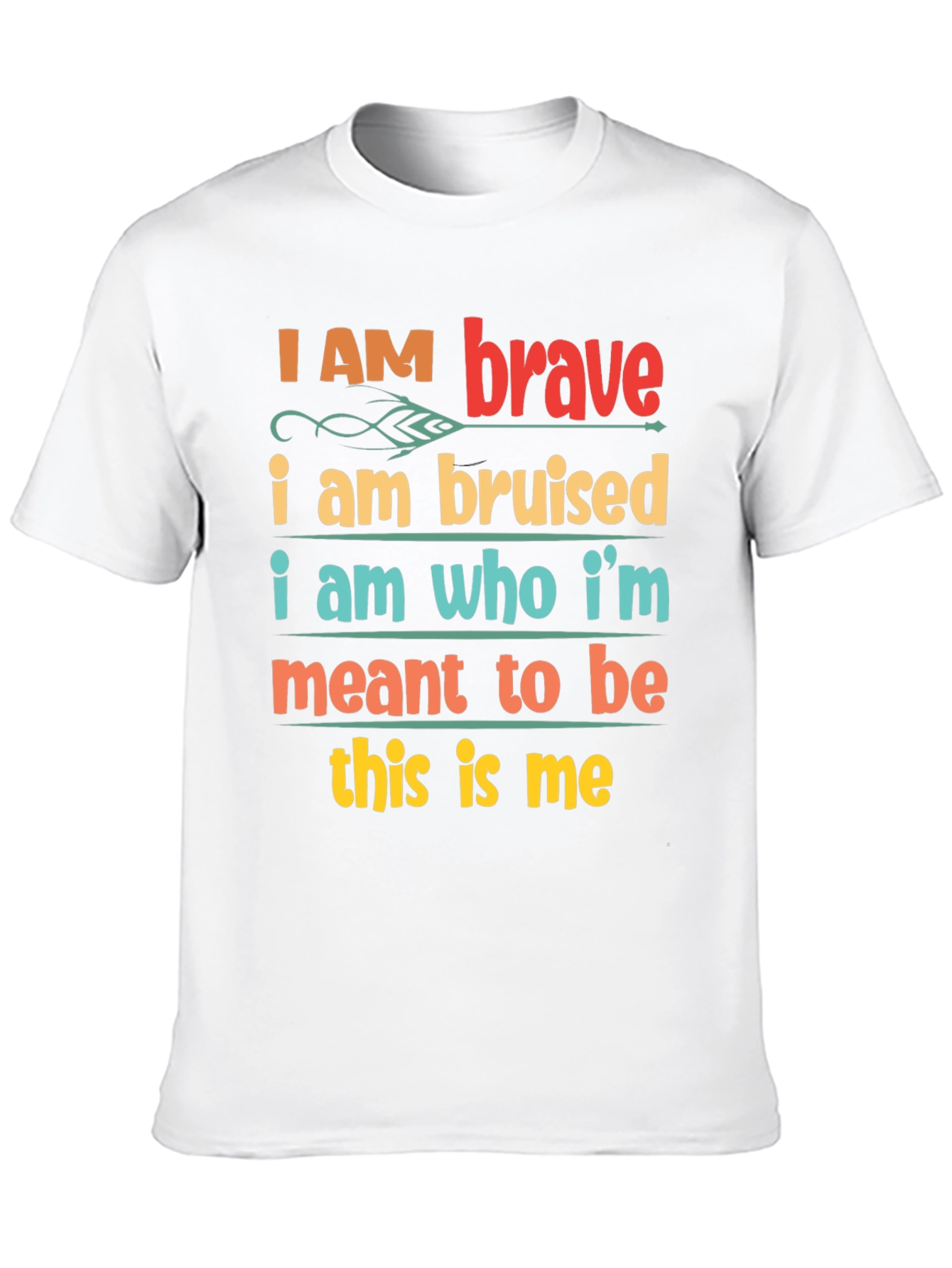 Inspirational Graphic Tee - Brave Bruised T-Shirt