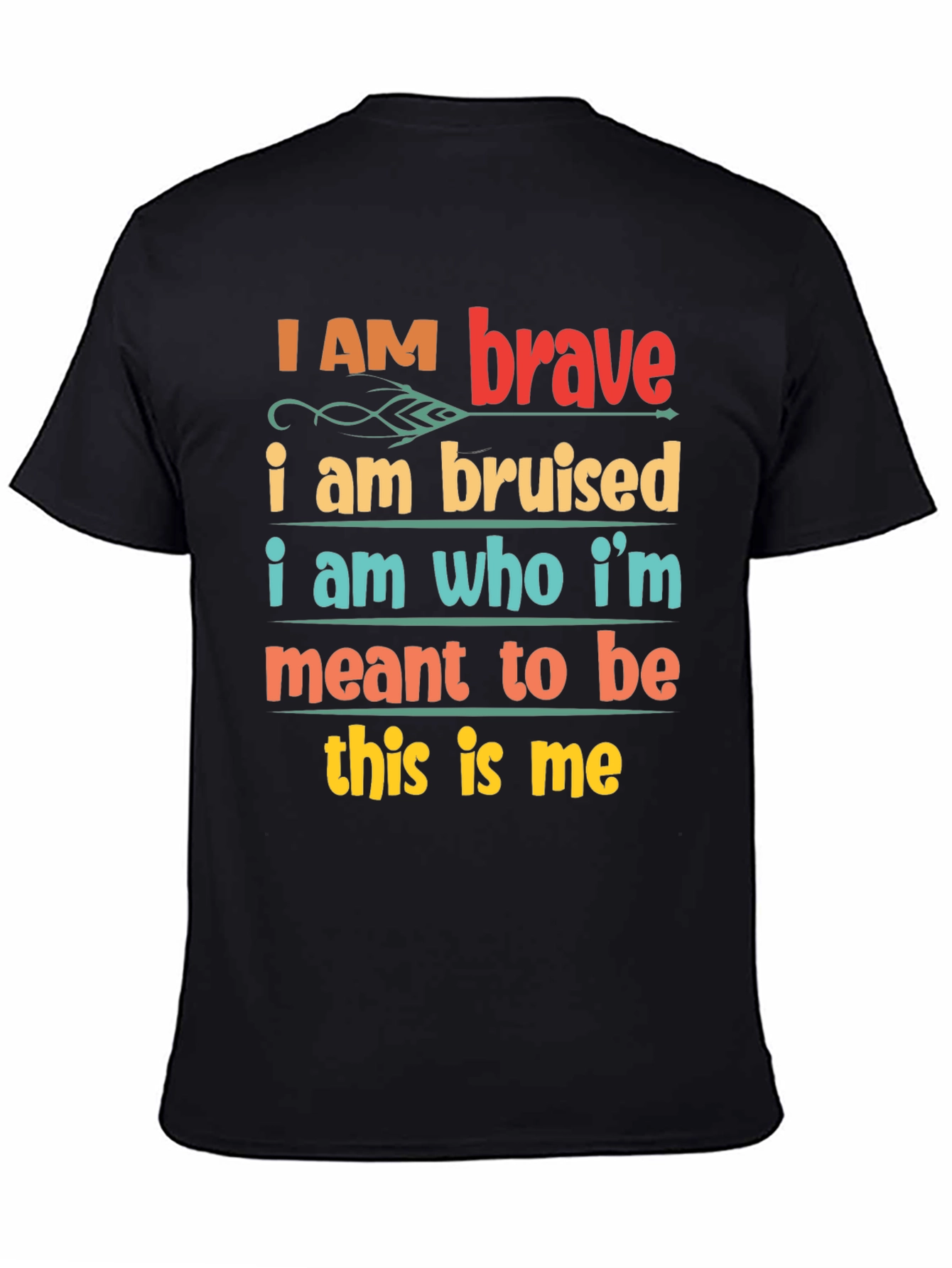 Inspirational Graphic Tee - Brave Bruised T-Shirt