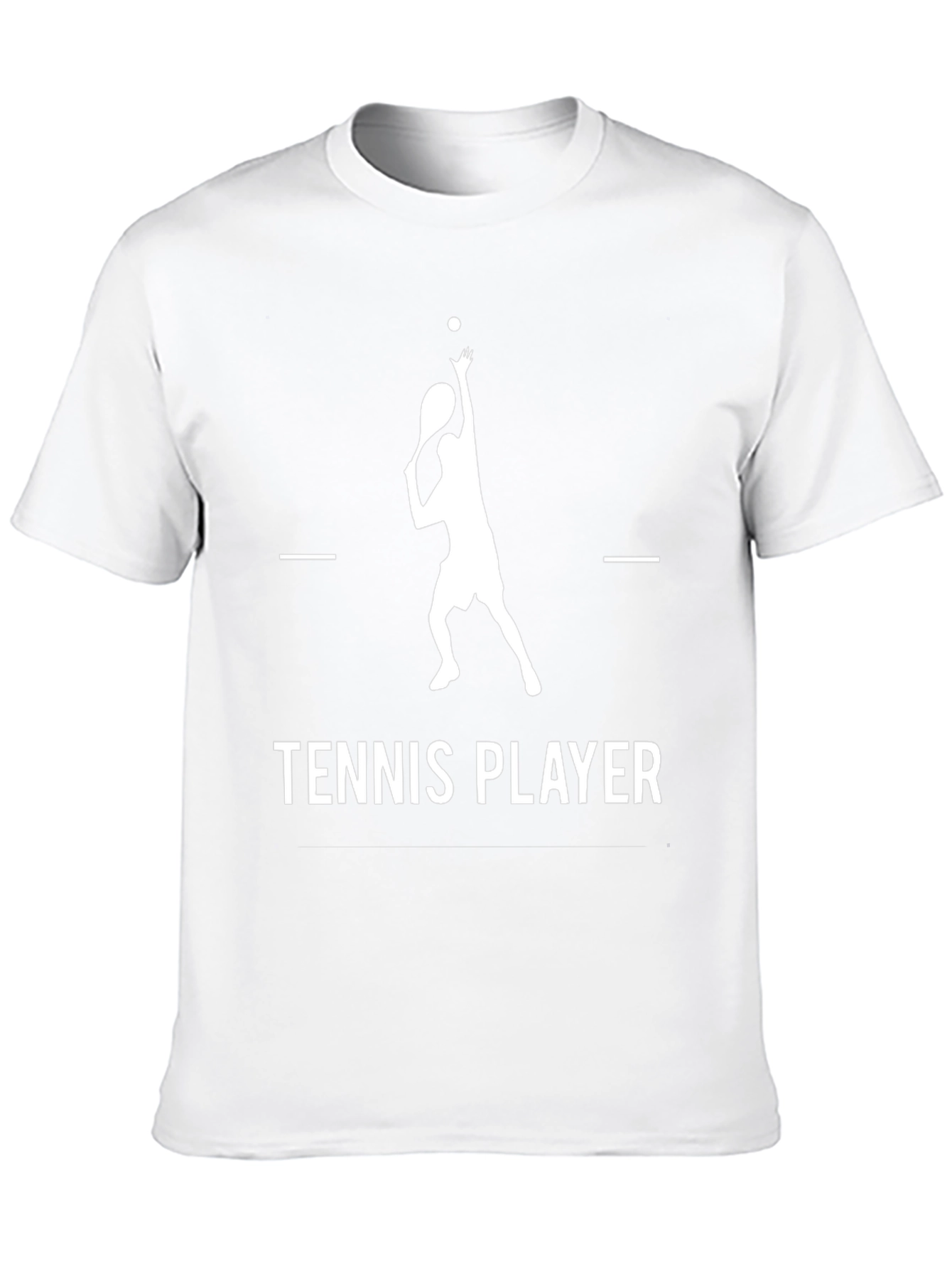 Tennis Player Graphic T-Shirt - Black Cotton Tee