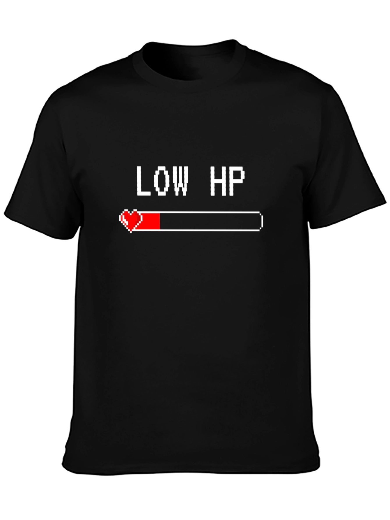 Low HP Gamer T-Shirt - Black Cotton Tee